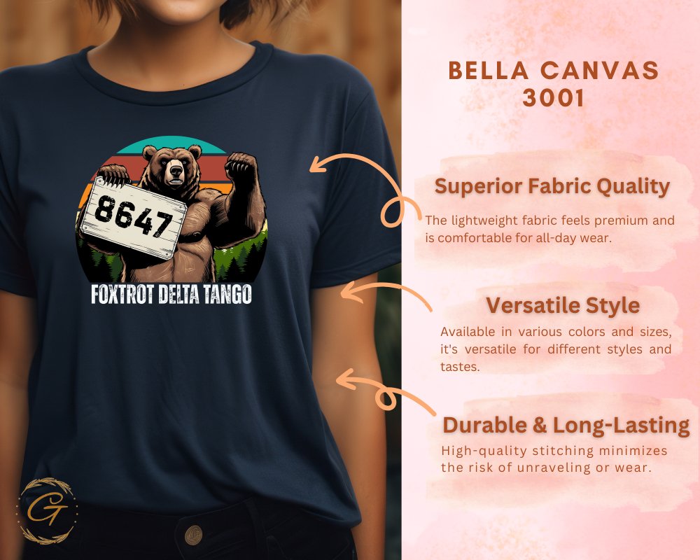 Foxtrot Delta Tango Bear Graphic Tee Shirt product