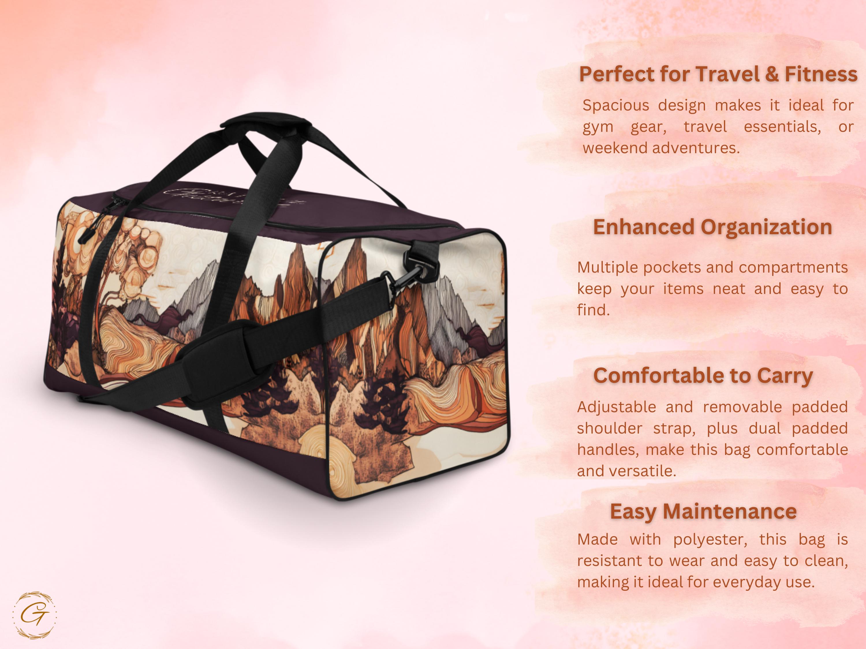 Scenic Nature Duffel Bag - Artistic Gym Bag with Mountain Landscape, Durable Travel Bags, Stylish Sports Bag, Perfect Outdoor Adventure Gift