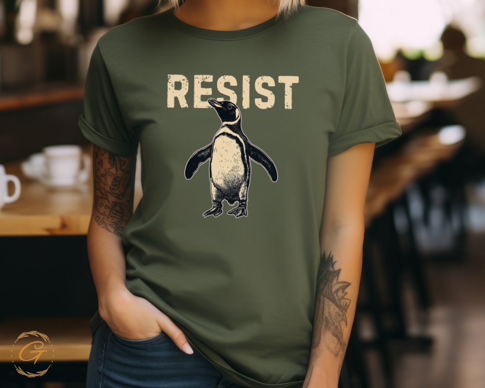 Resist Penguin Graphic Tee Shirt product