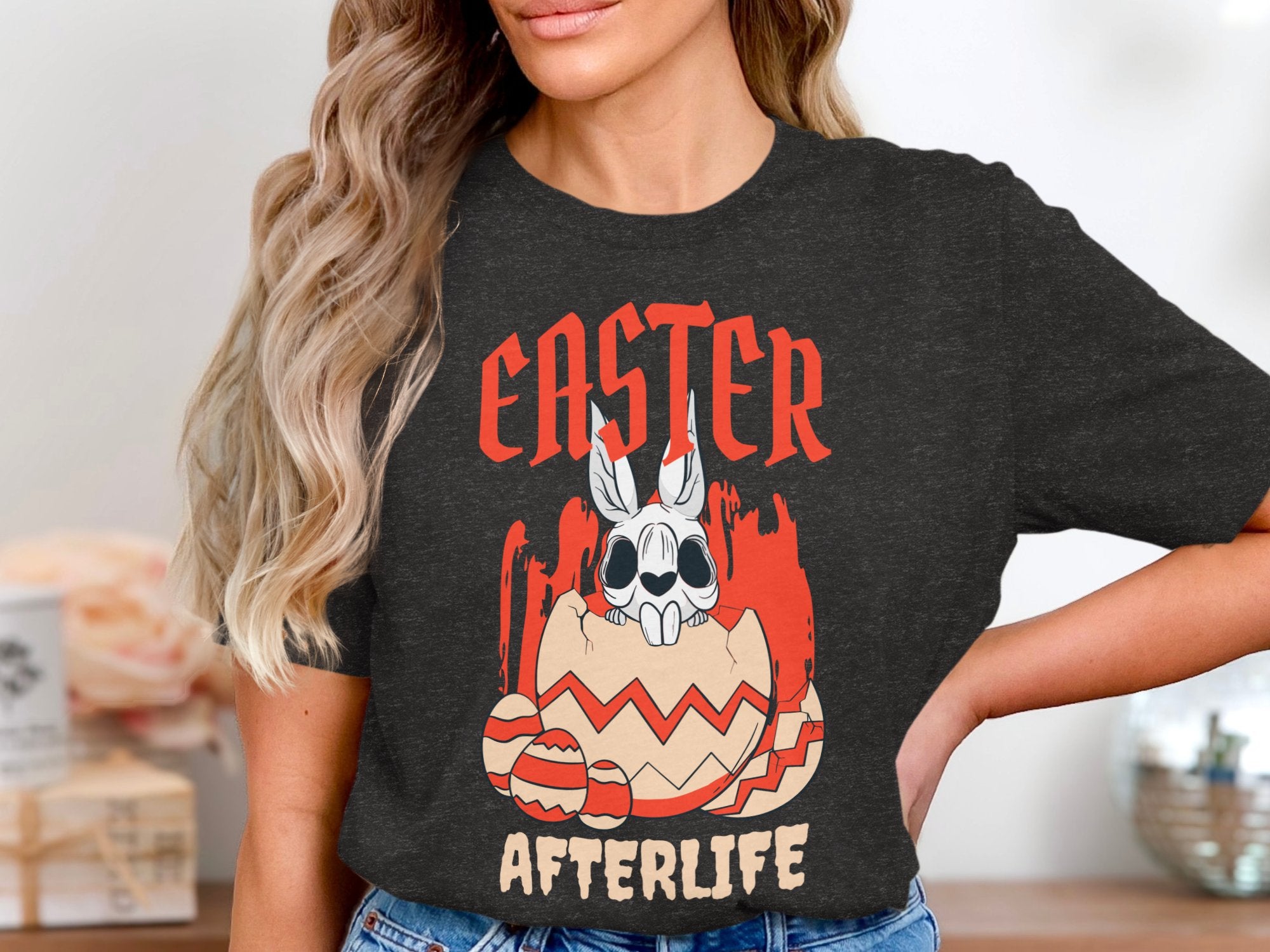 Easter Afterlife Bunny Skull Graphic Shirt product