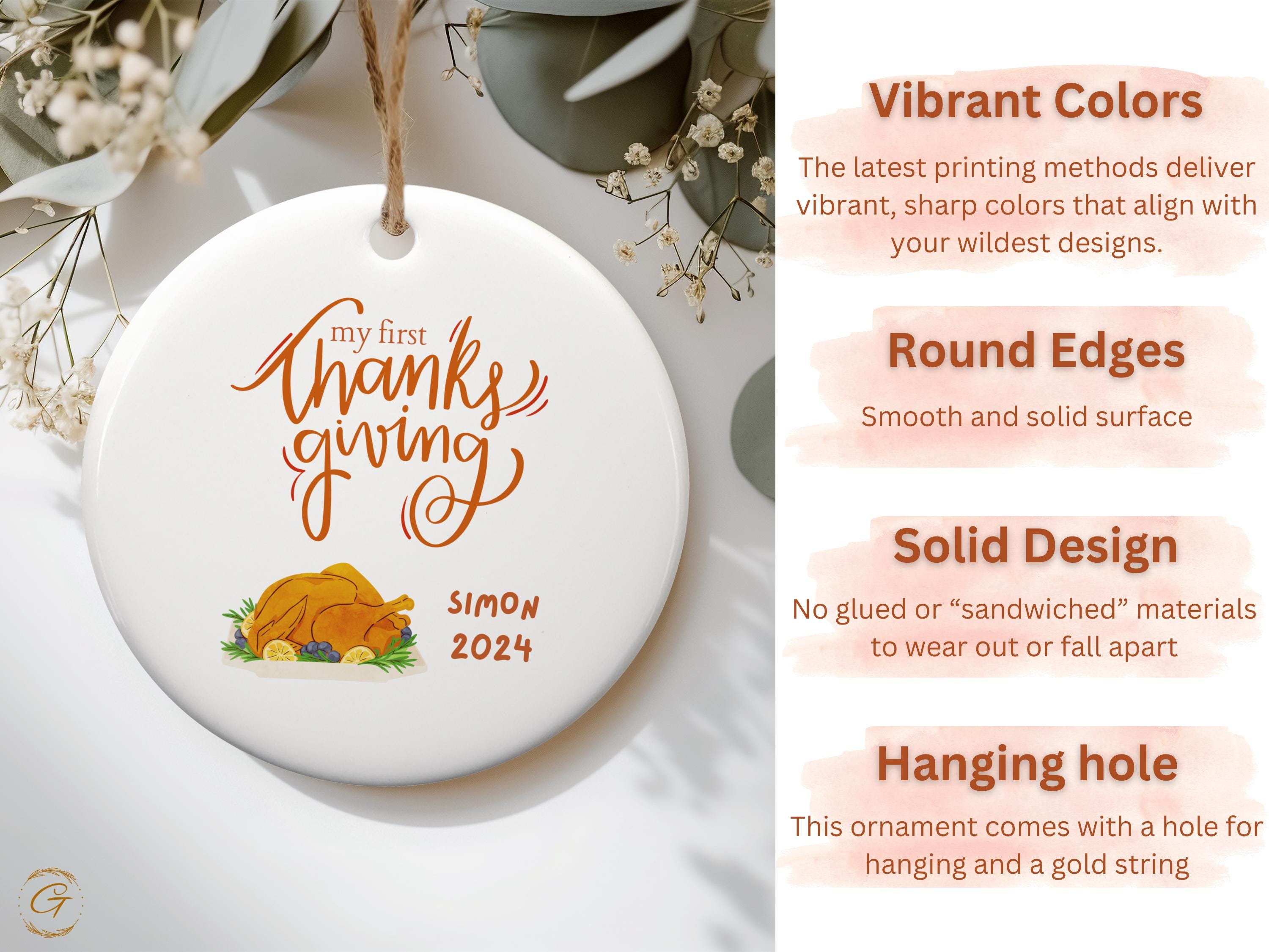 Personalized My First Thanksgiving Ornament 2024