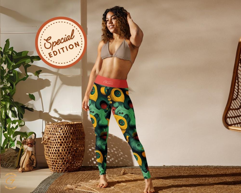 Dreamy Mint AOP Yoga Leggings and Shorts Stylish, Women’s Activewear Comfortable High-Stretch Perfect for Yoga Fitness and for Everyday Wear