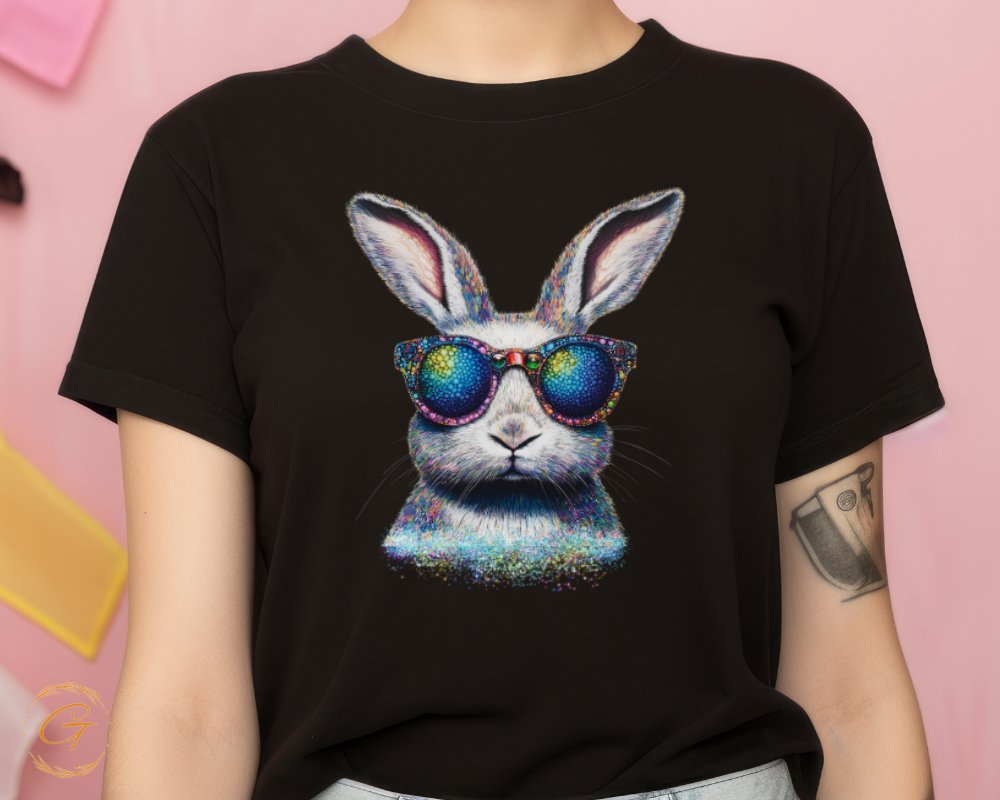 Stylish Rabbit with Sunglasses Graphic T-shirt product type