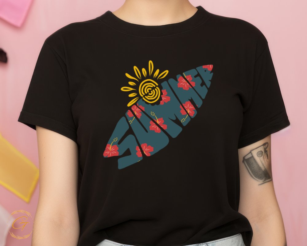 Surfboard Summer Graphic T-shirt Casual Wear product type