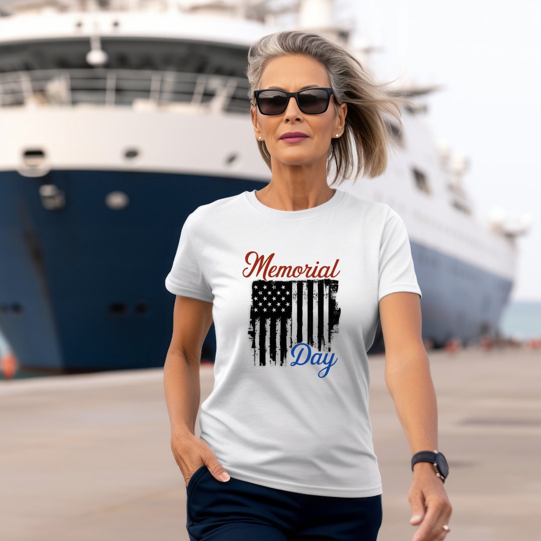 Patriotic Memorial Day T-Shirt – USA Flag Graphic Tee