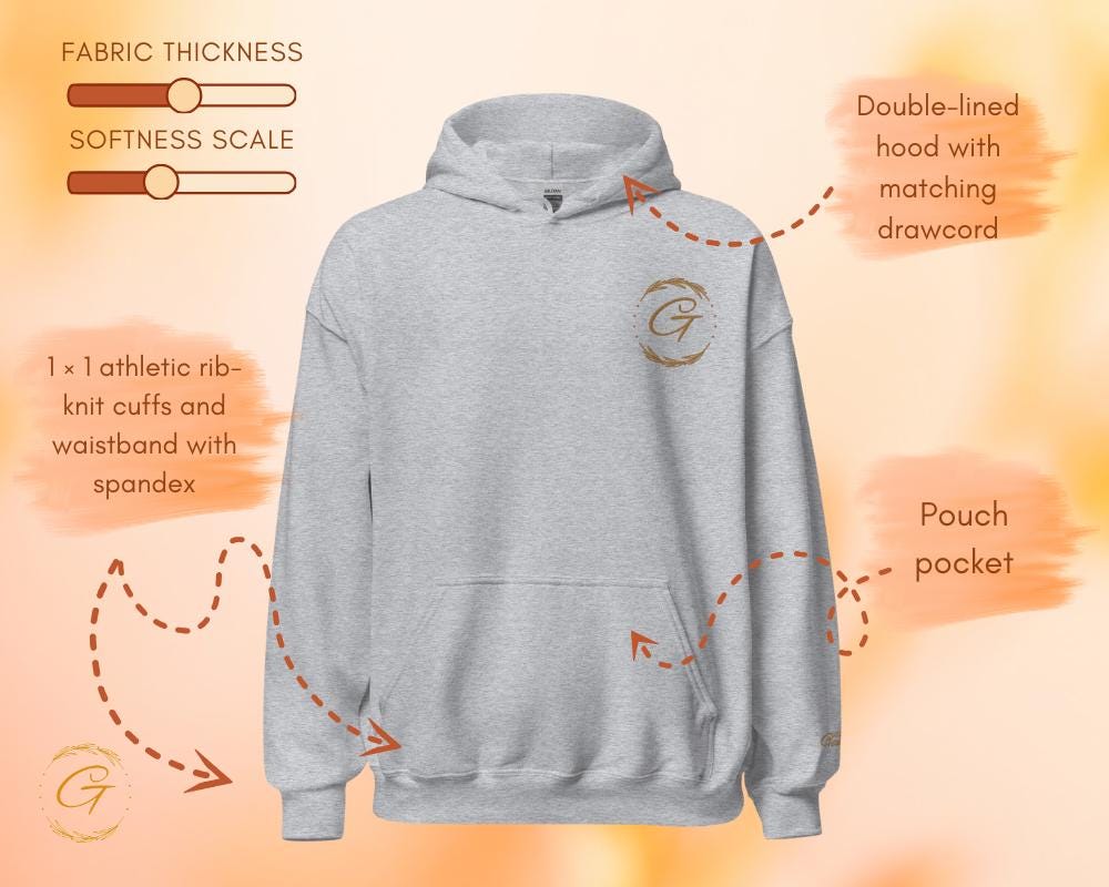 Custom Hoodies with Personalized Print, Left Chest & Wrist Logo Print, Unique Gifts for Her/Him, Cozy and Stylish Designs Hooded Sweatshirts