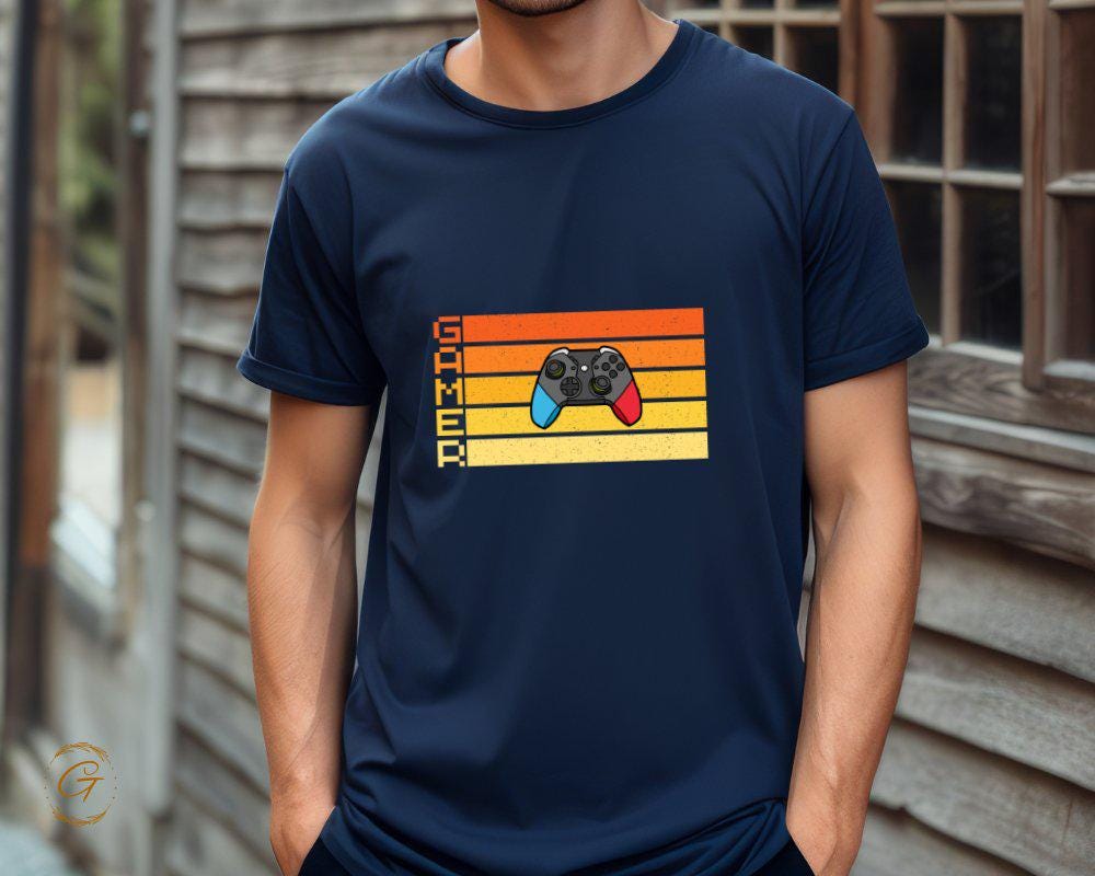 Hobby Shirt Gamer T-Shirt, Retro Game Controller Tee