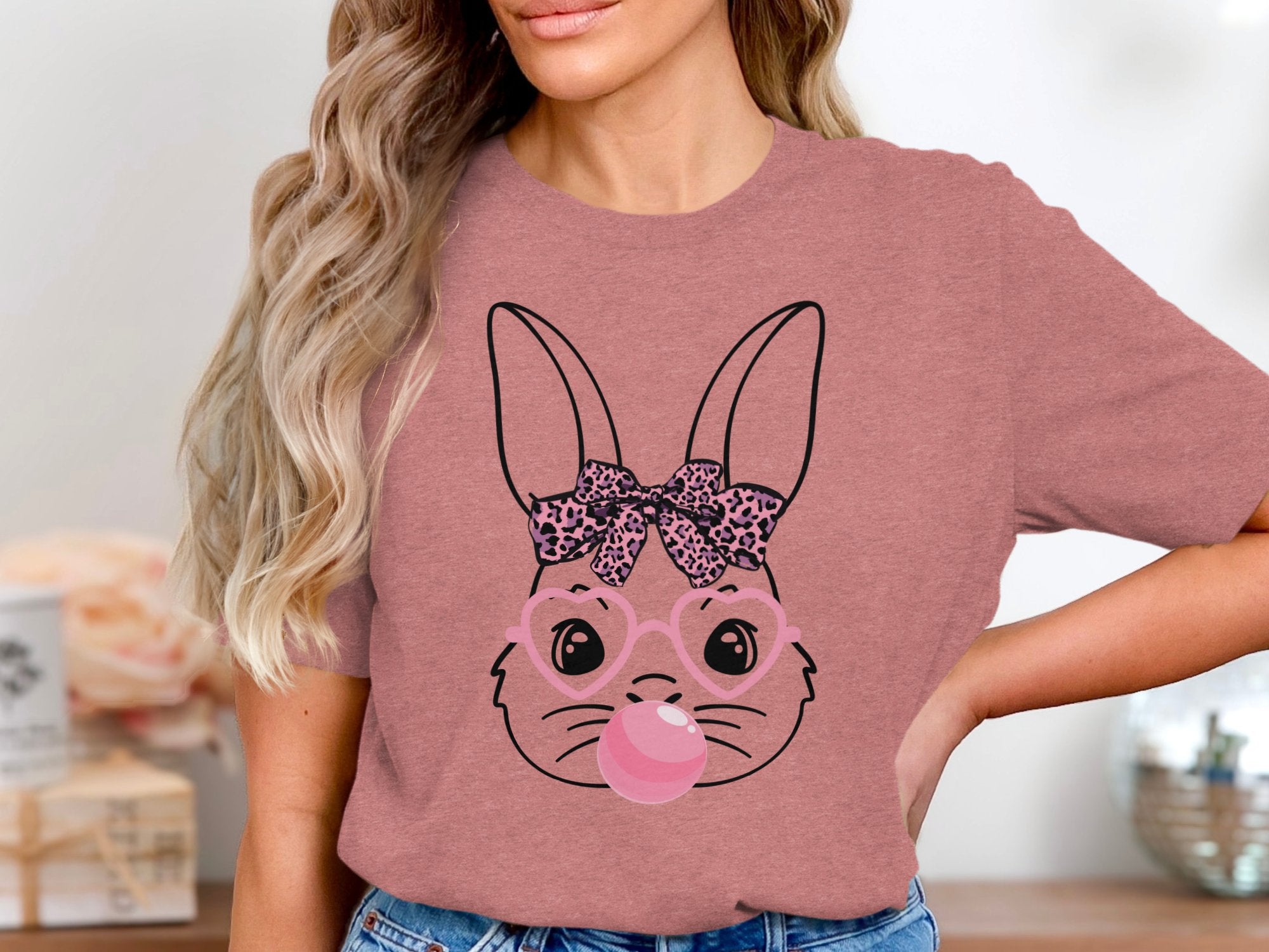 Cute Bunny Graphic Tee Perfect for Casual Wear product type