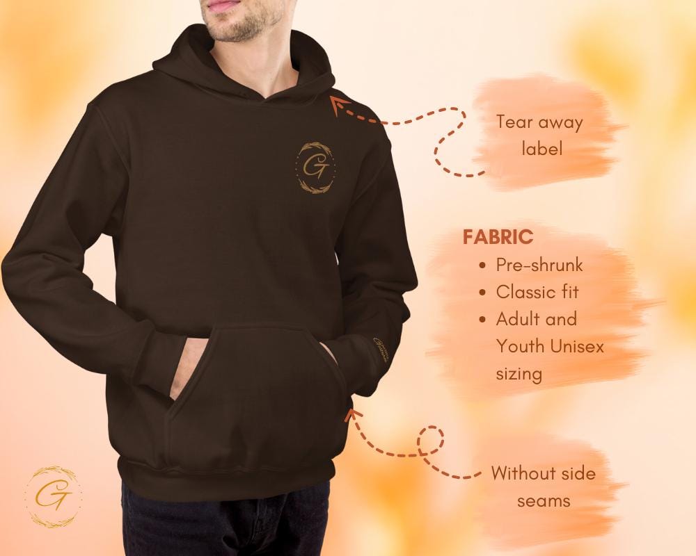 Custom Hoodies with Personalized Print, Left Chest & Wrist Logo Print, Unique Gifts for Her/Him, Cozy and Stylish Designs Hooded Sweatshirts