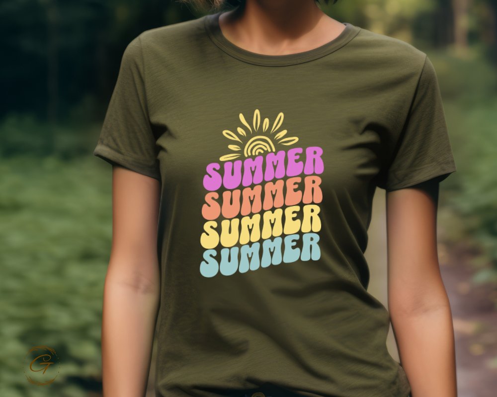 Summer Themed Graphic Tee with Vibrant Colors product type