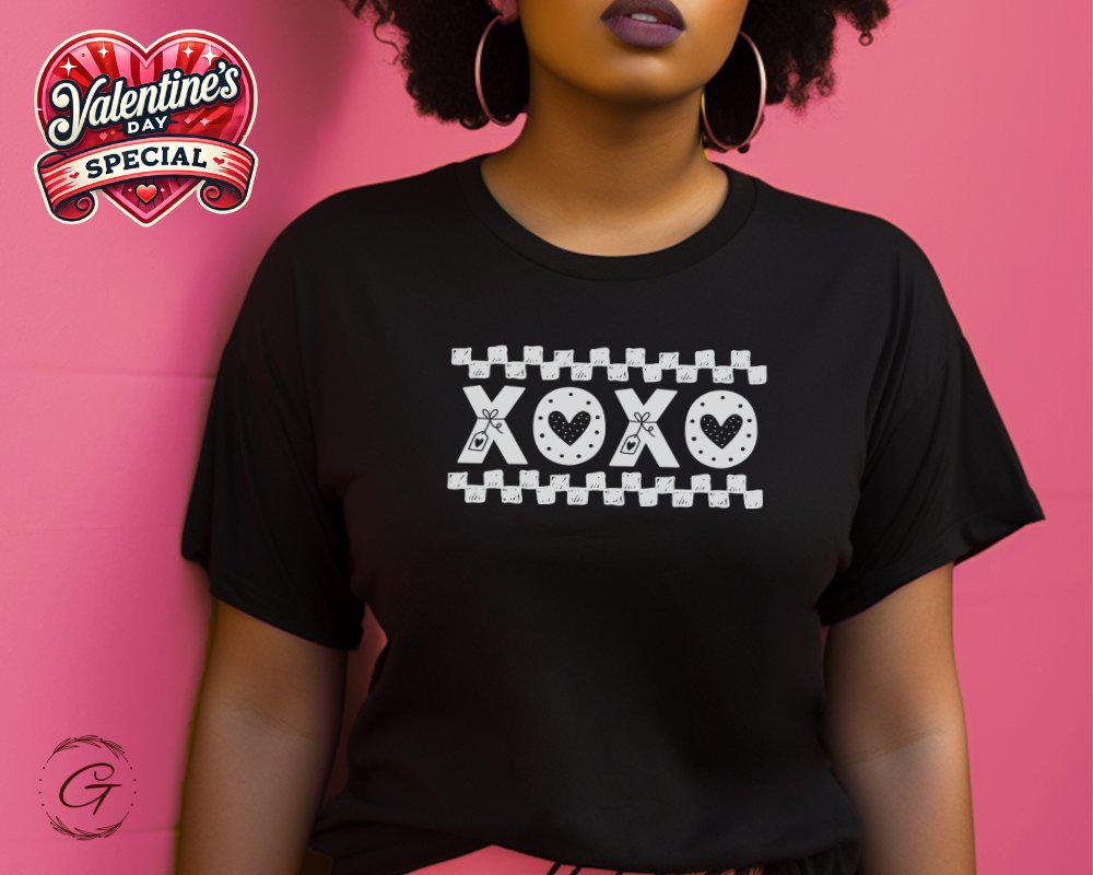 Valentines T-Shirt, Cute XOXO Graphic Tee