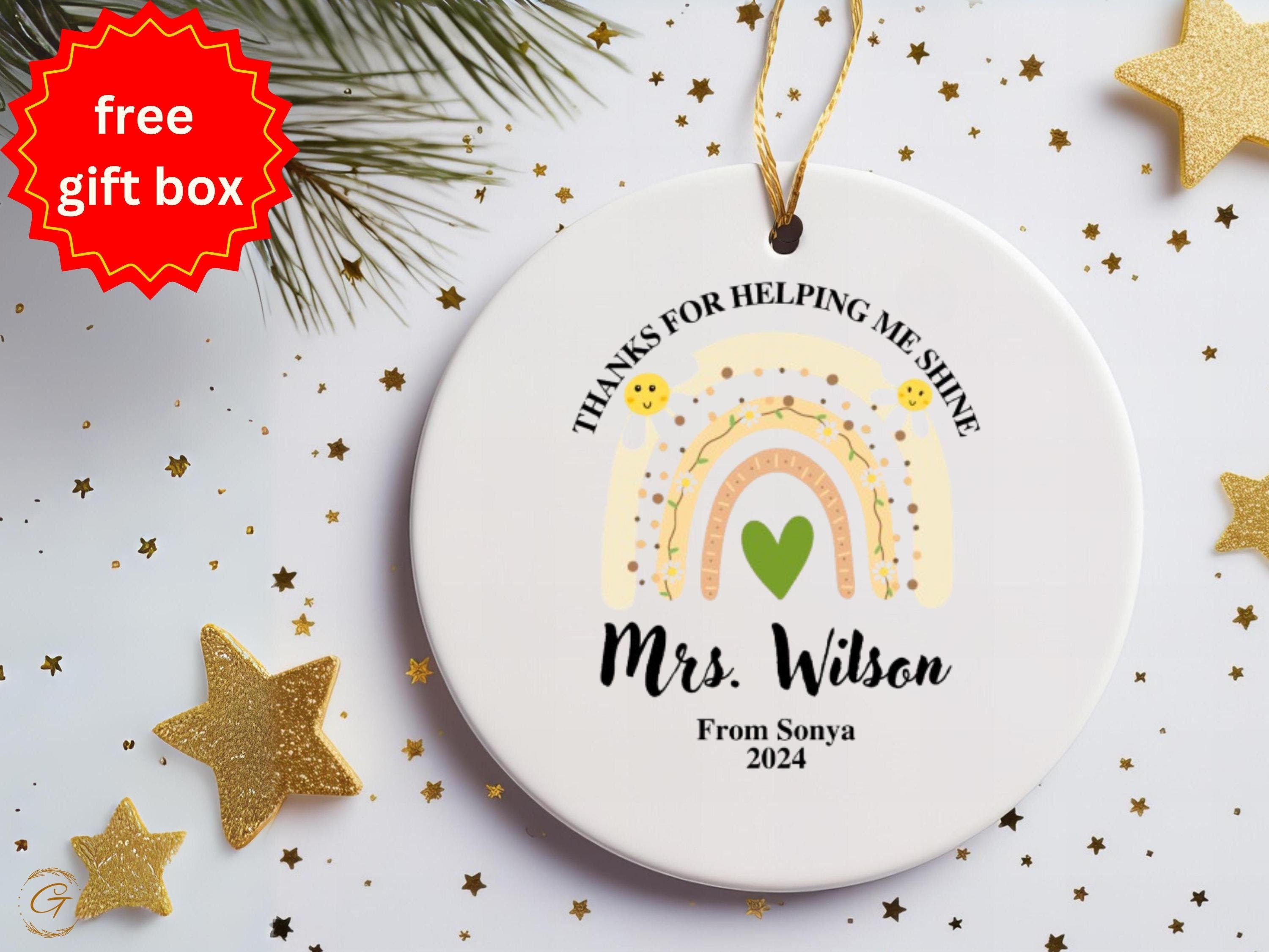 Personalized Teacher Appreciation Ornament
