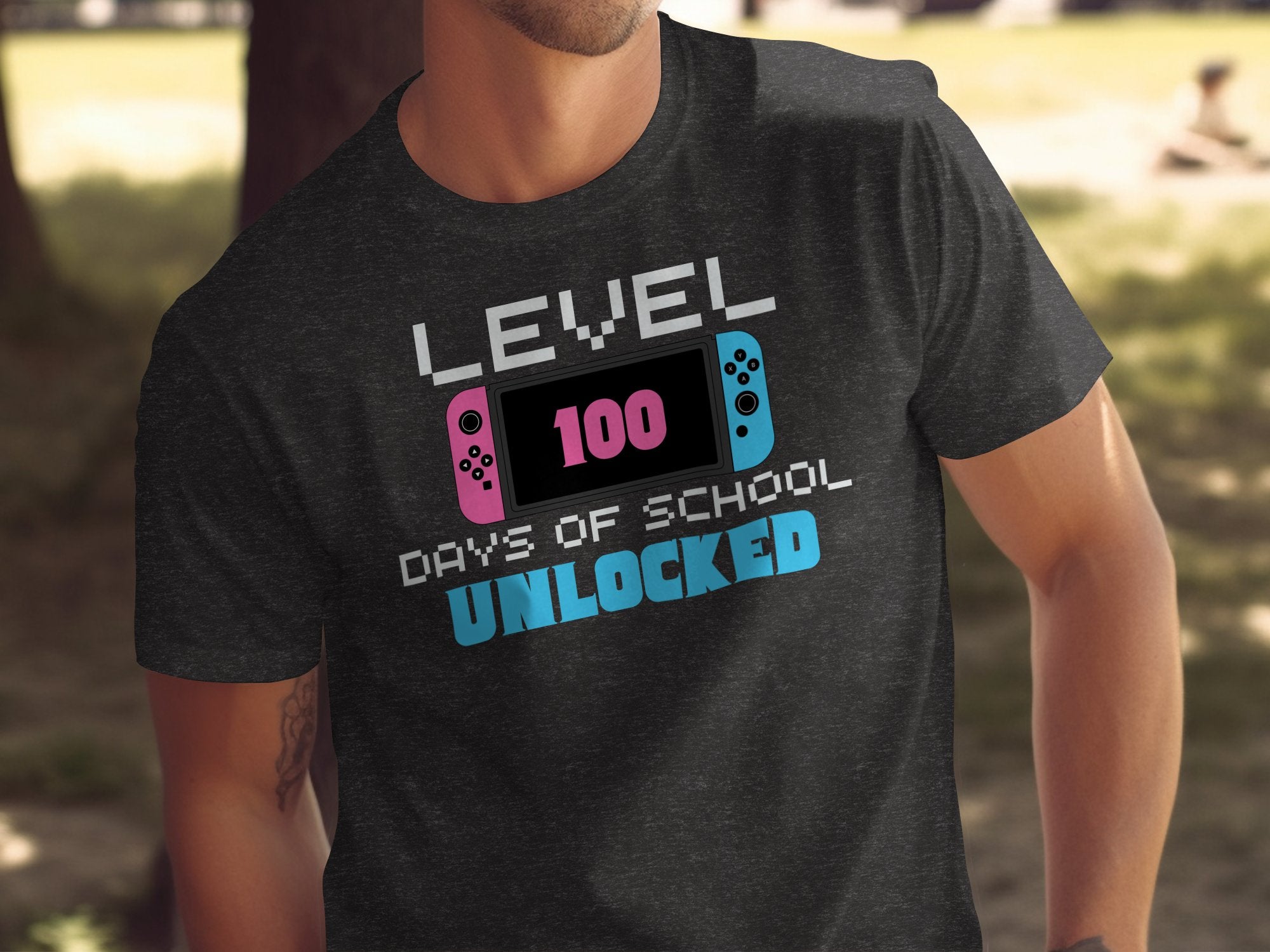 Level 100 Days of School Unlocked Graphic T-Shirt product type