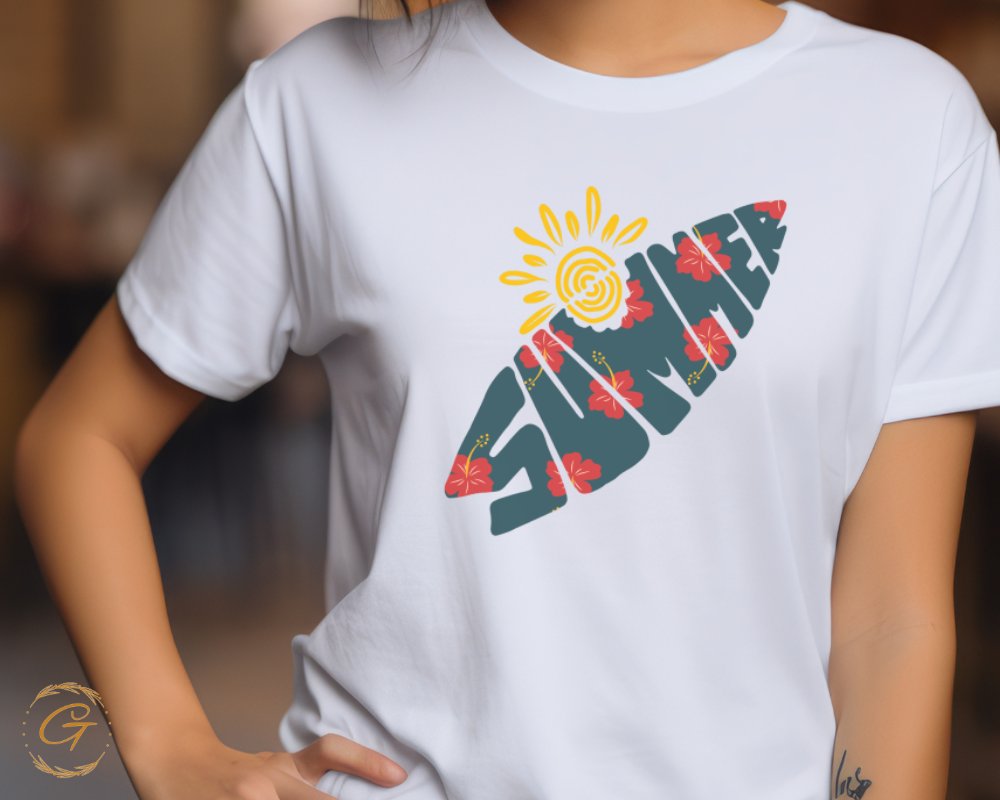 Fun Surfboard Summer Design Printed Tshirt product