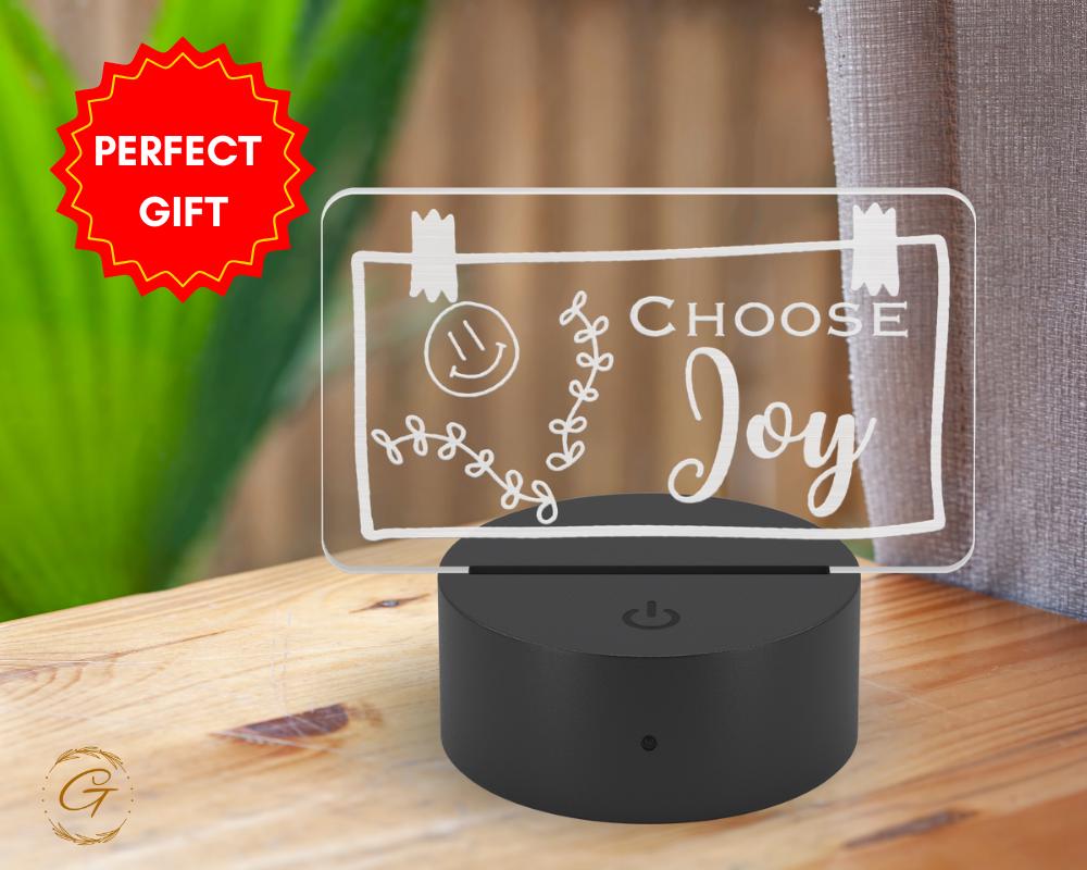 Choose Joy Name Plate Acrylic LED Sign