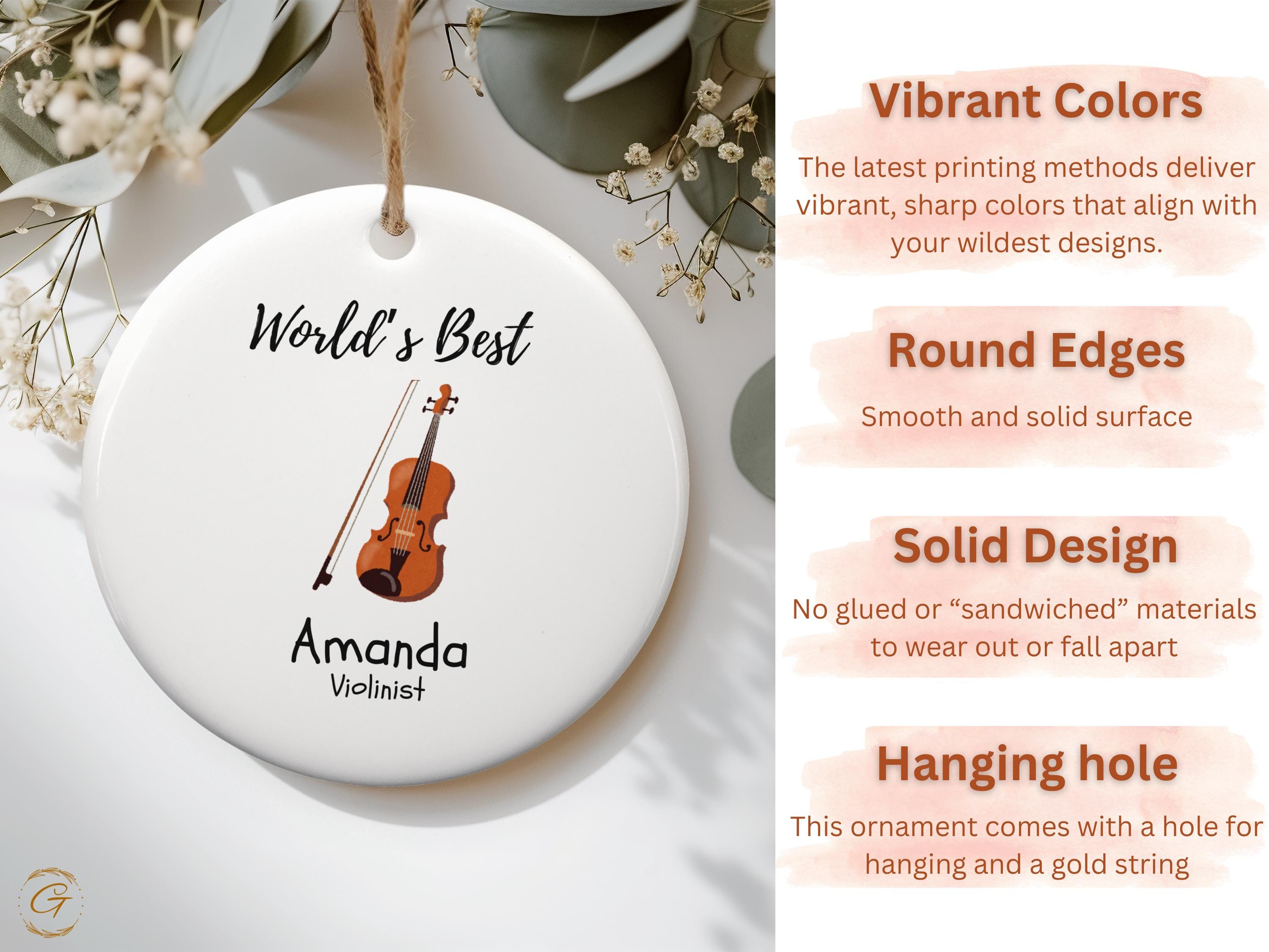 Personalized Violinist Ornament, Gift for Musicians, Unique Musician Gift, Custom Violin Ornament Gift for Violin Lover, Musician Ideal Gift