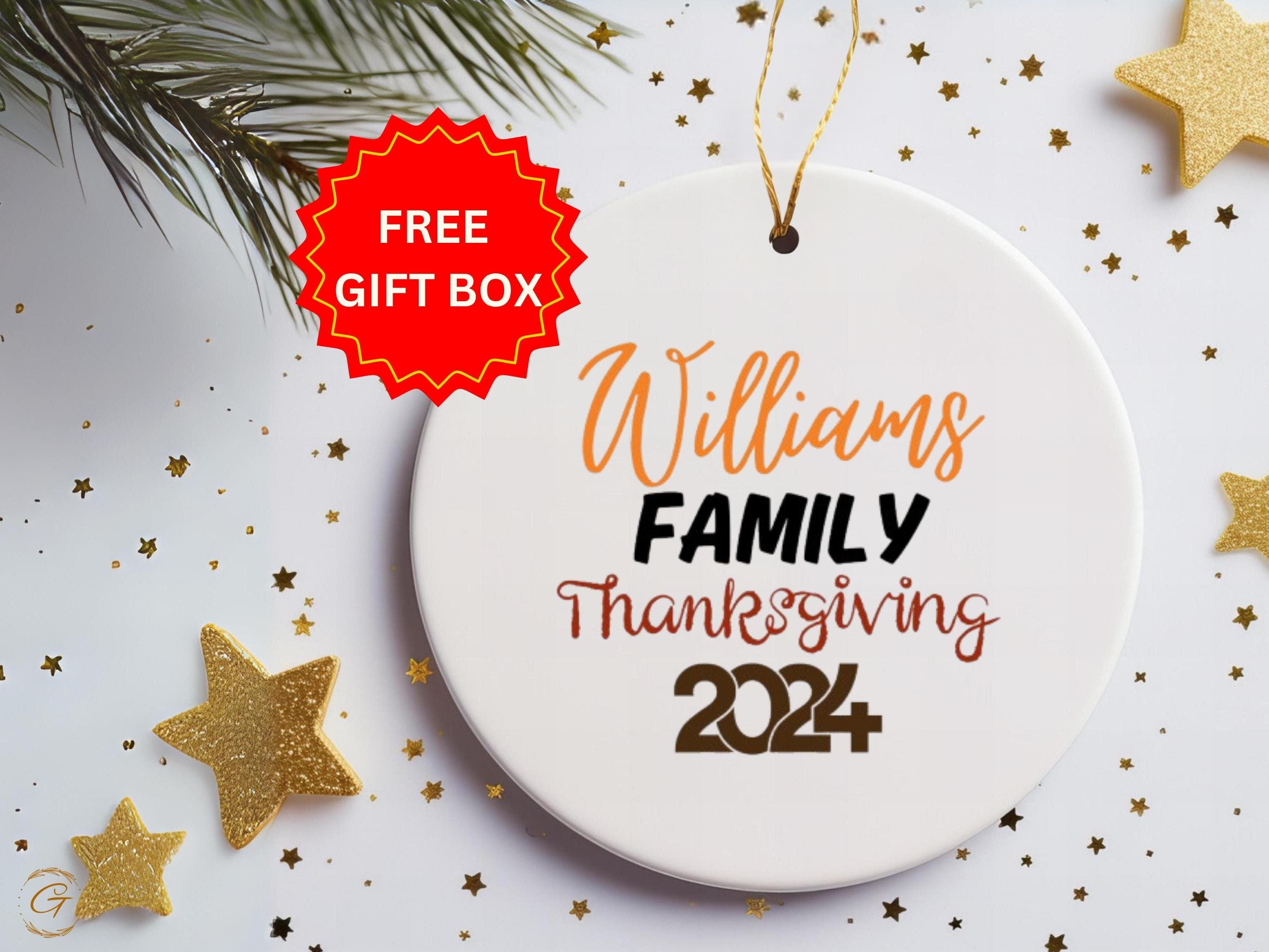 Personalized Family Thanksgiving Ornament 2024
