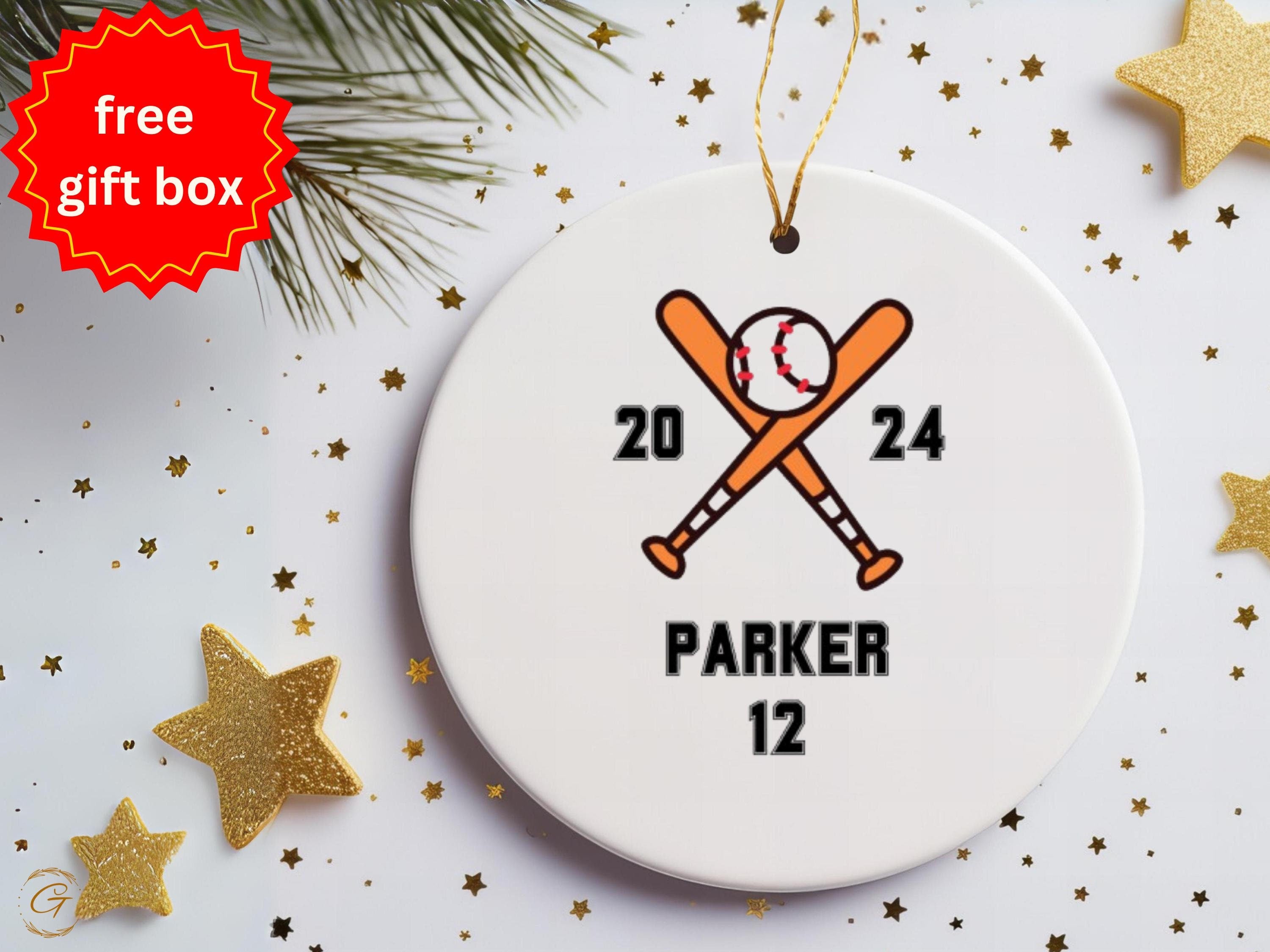 Personalized Baseball Ornament, Sport Decor Unique Christmas Tree Ornaments with Custom Name, Gift Kids Room Decor, Custom Sports Lover Gift