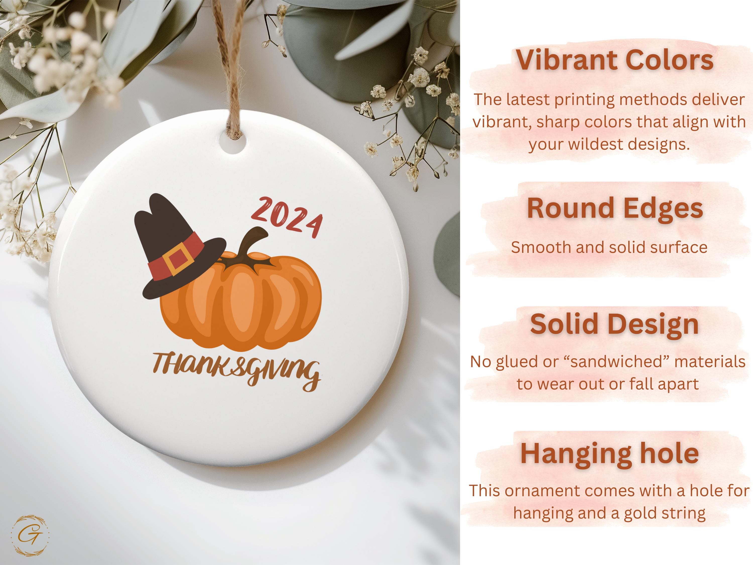 Thanksgiving Ornament 2024, Pumpkin Design, Festive Home Decors, Holiday Decorations, Cute Fall Ornament, Thanksgiving Gifts, Keepsake Gifts