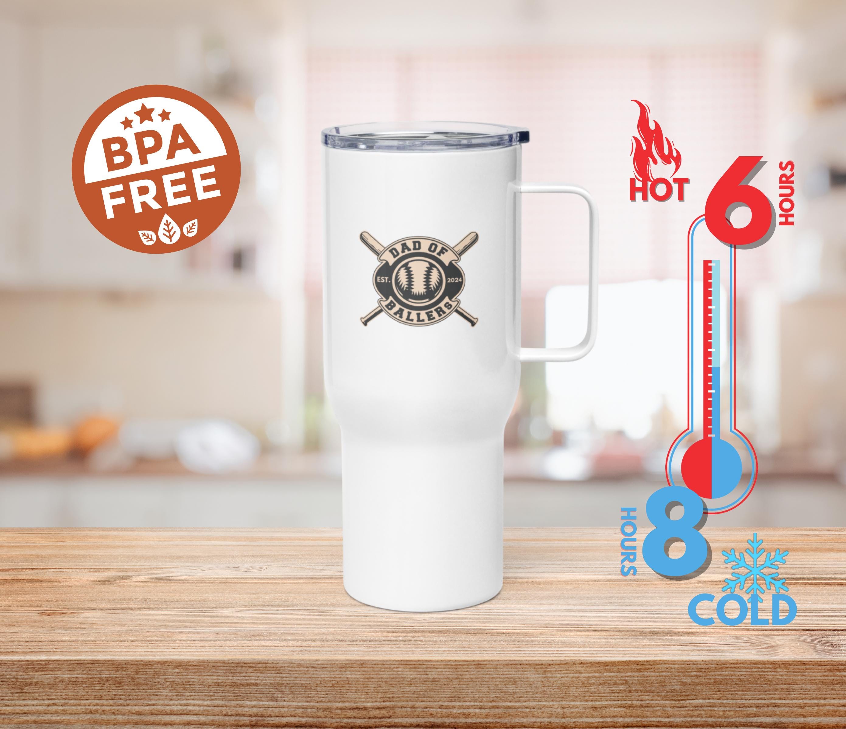 Personalize Dad of Ballers Travel Mug