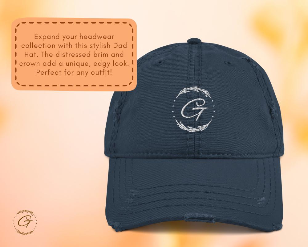 G Hat Distressed Dad Hat Embroidered Adjustable Cap