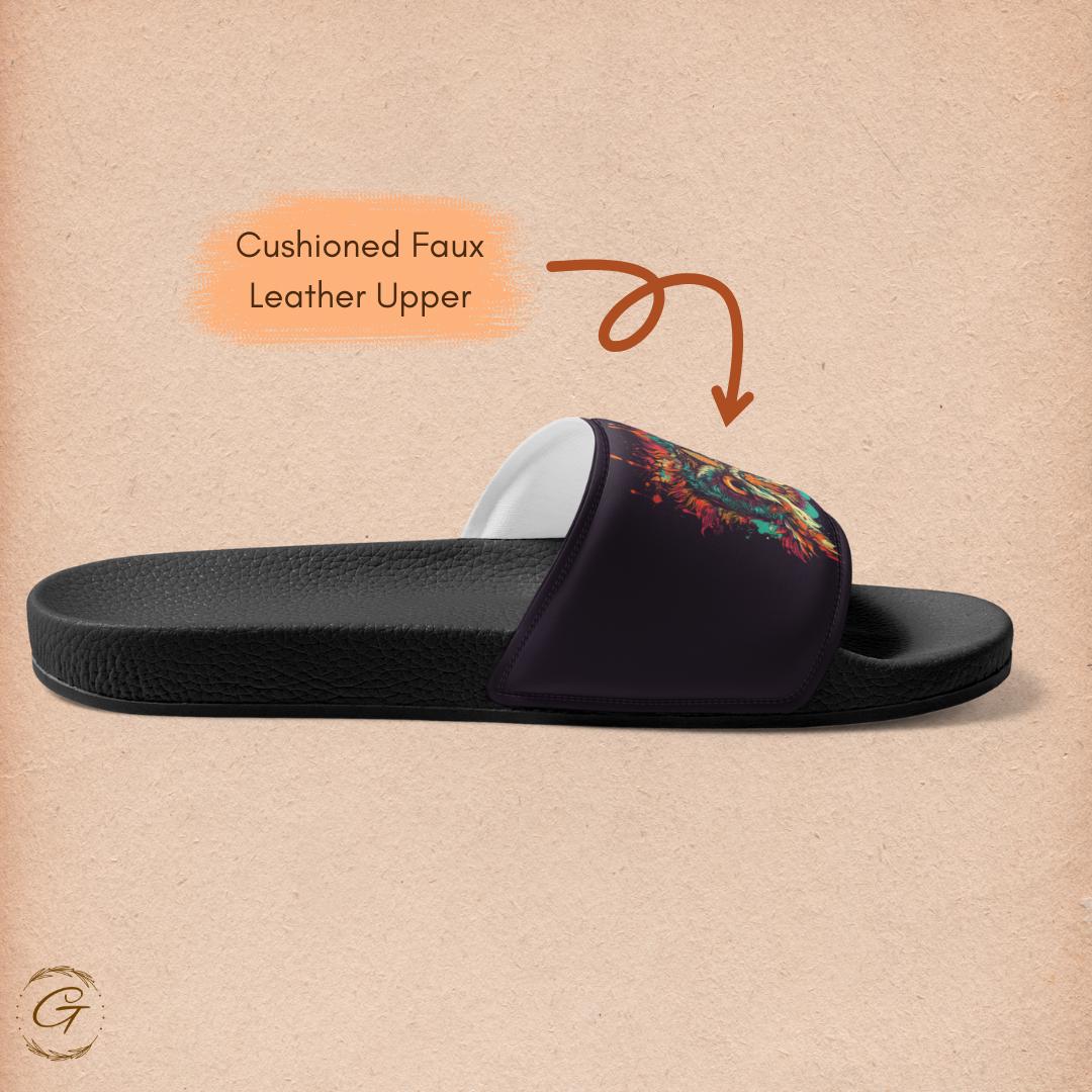 Colorful Owl Design Men's Slides