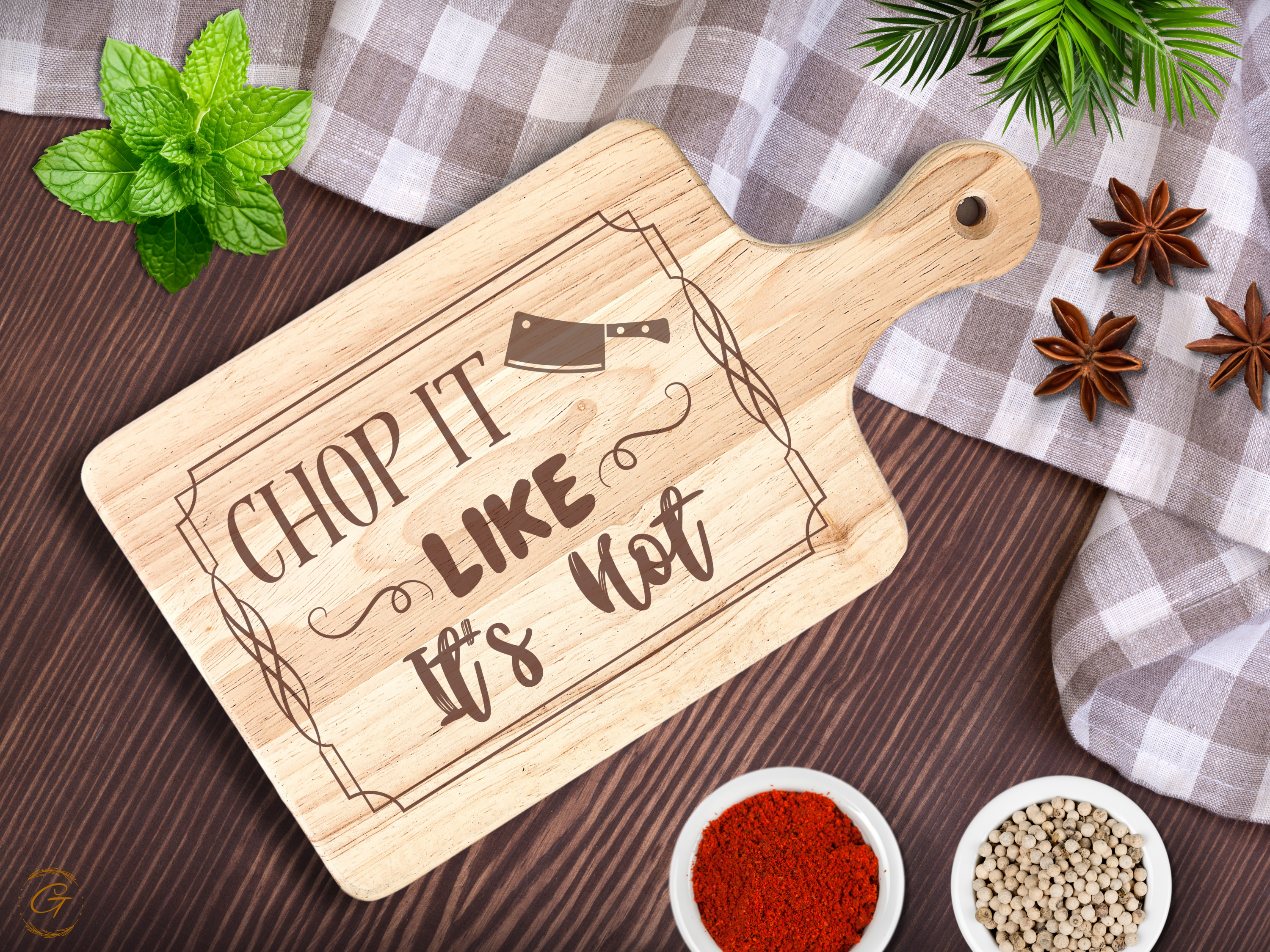 Chop It Like It's Hot Hardwood Cutting Board