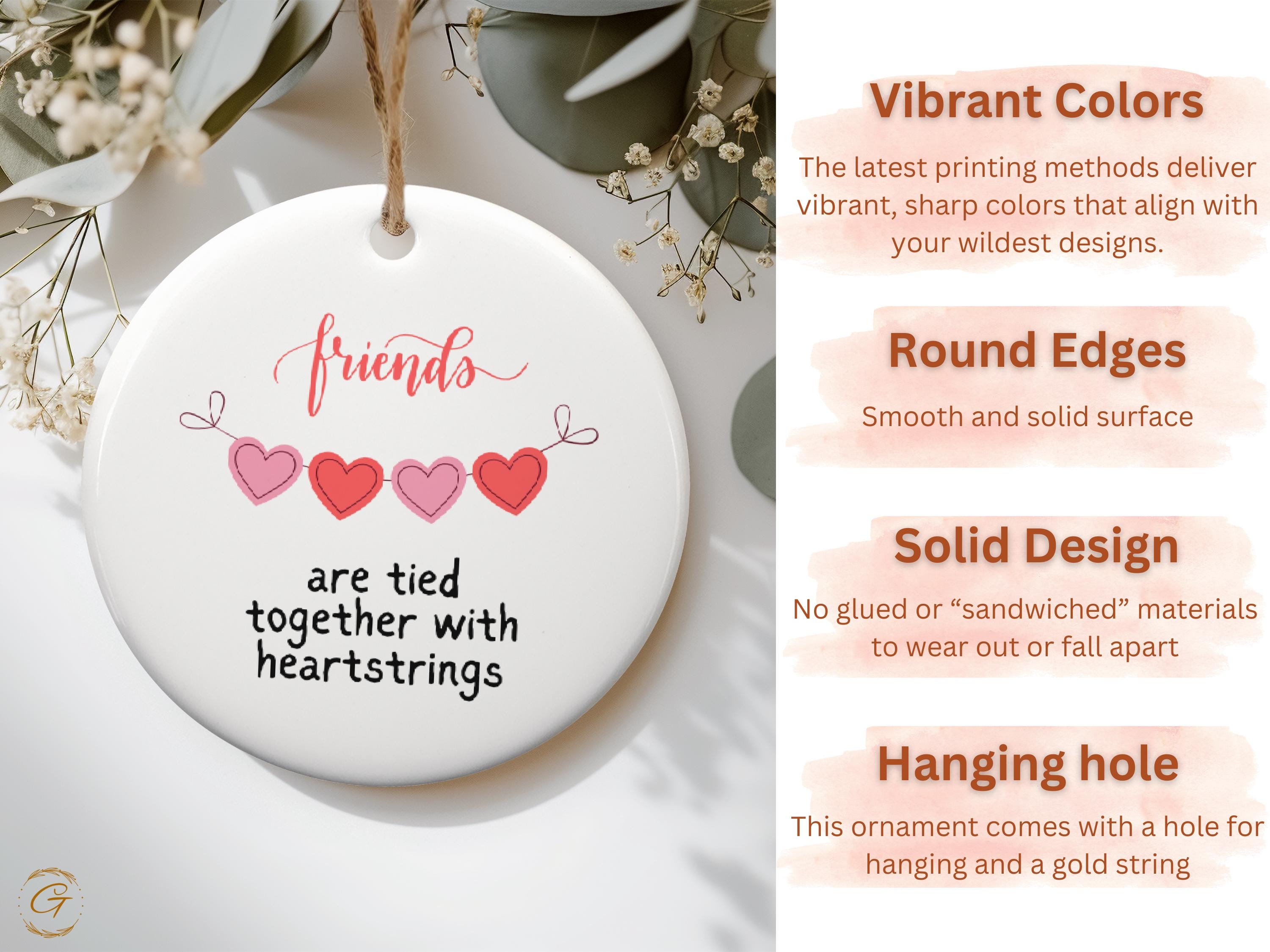Personalized Friends Ornament, Heartstrings Friends Decor