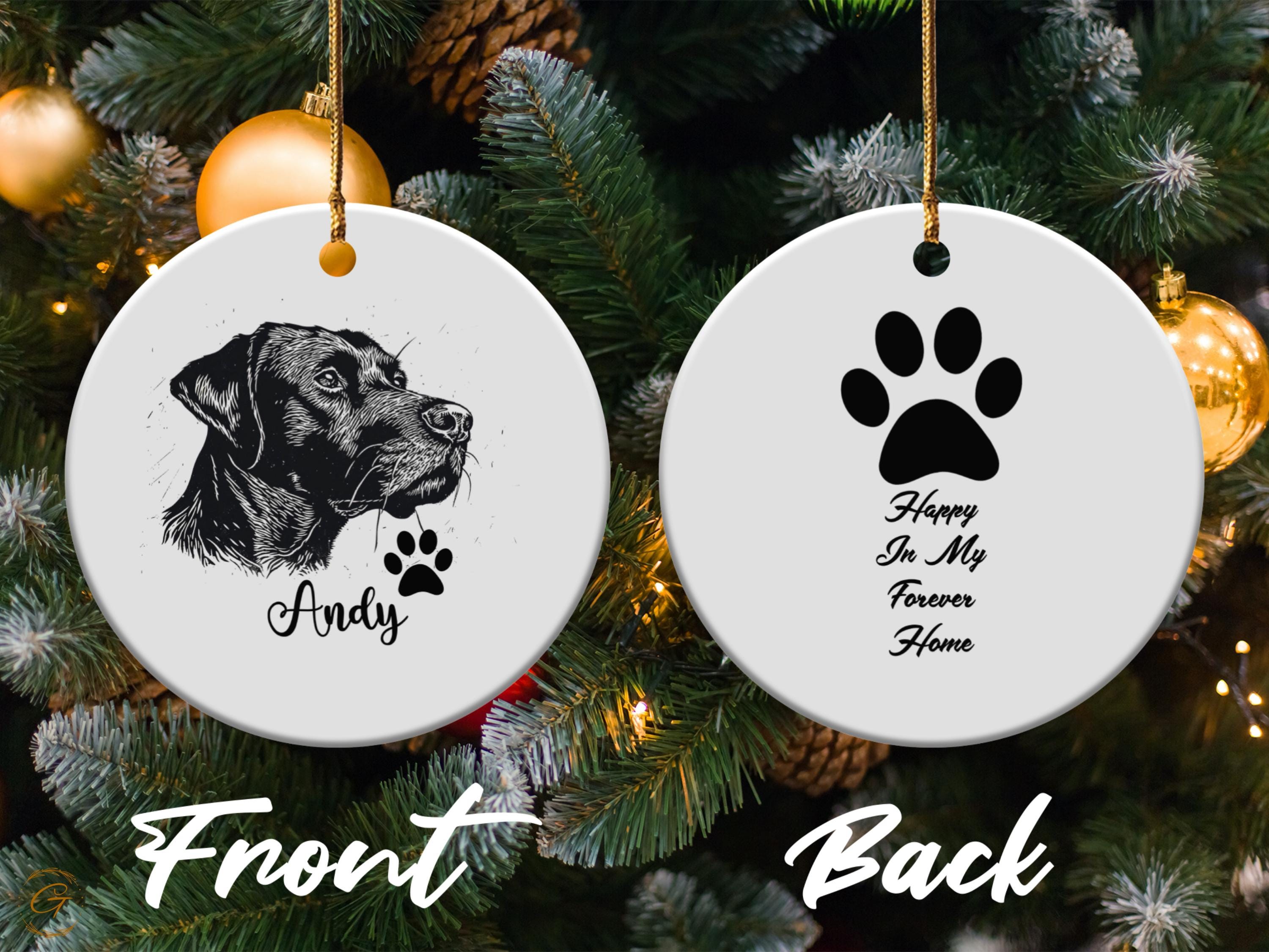 Custom Dog Lover Ornament, Personalized Pet Ornament