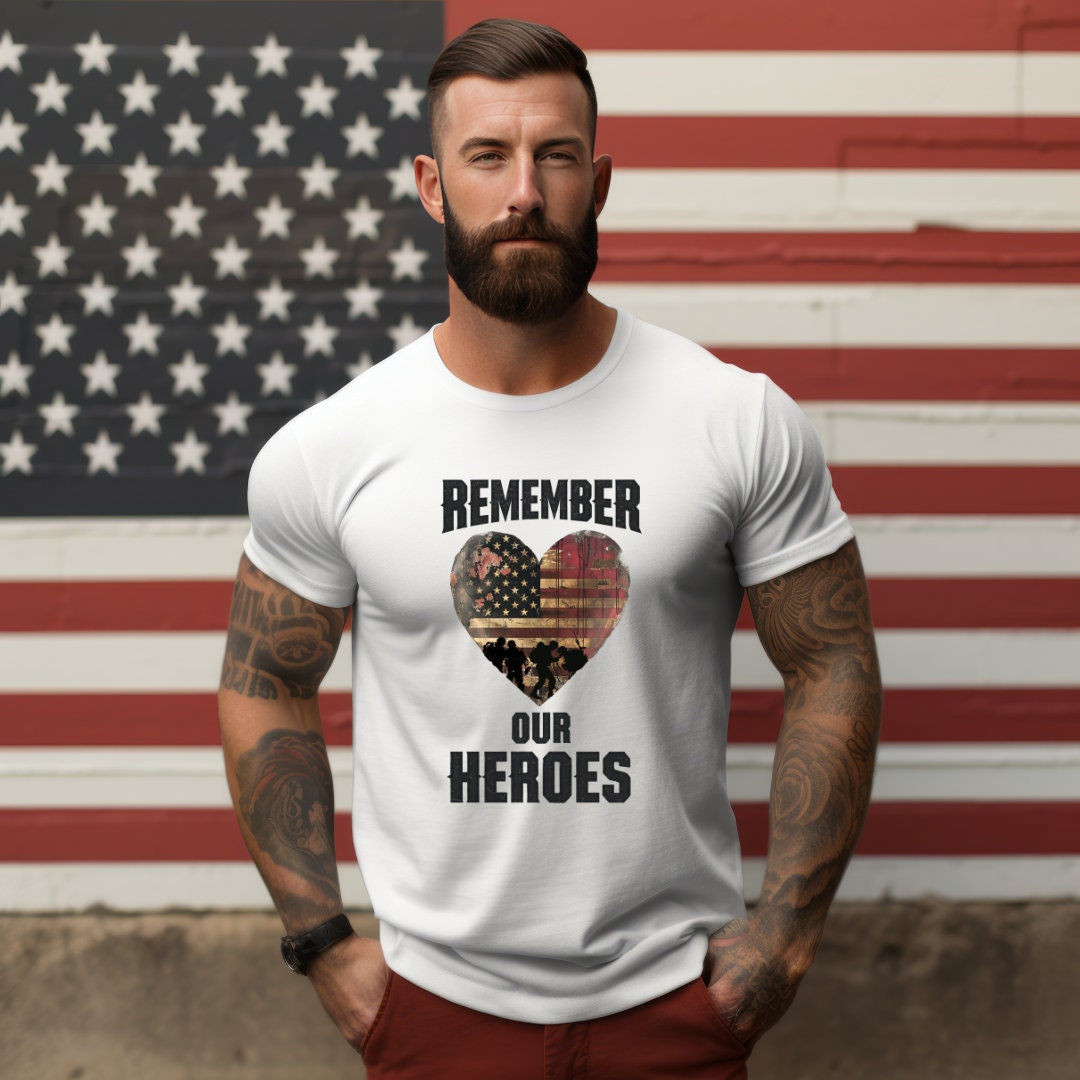 Remember Our Heroes T-Shirt – Patriotic Memorial Day Graphic Tee