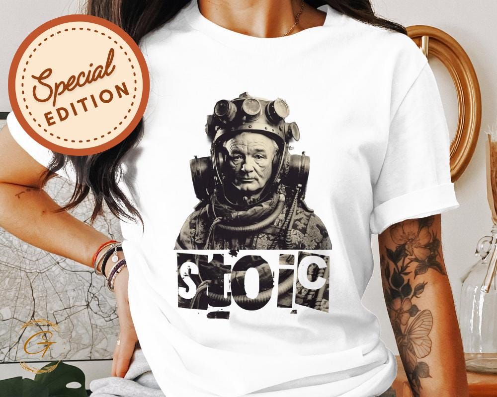 Sci-Fi Stoic Design T-Shirt, Futuristic Concept Graphic Tee
