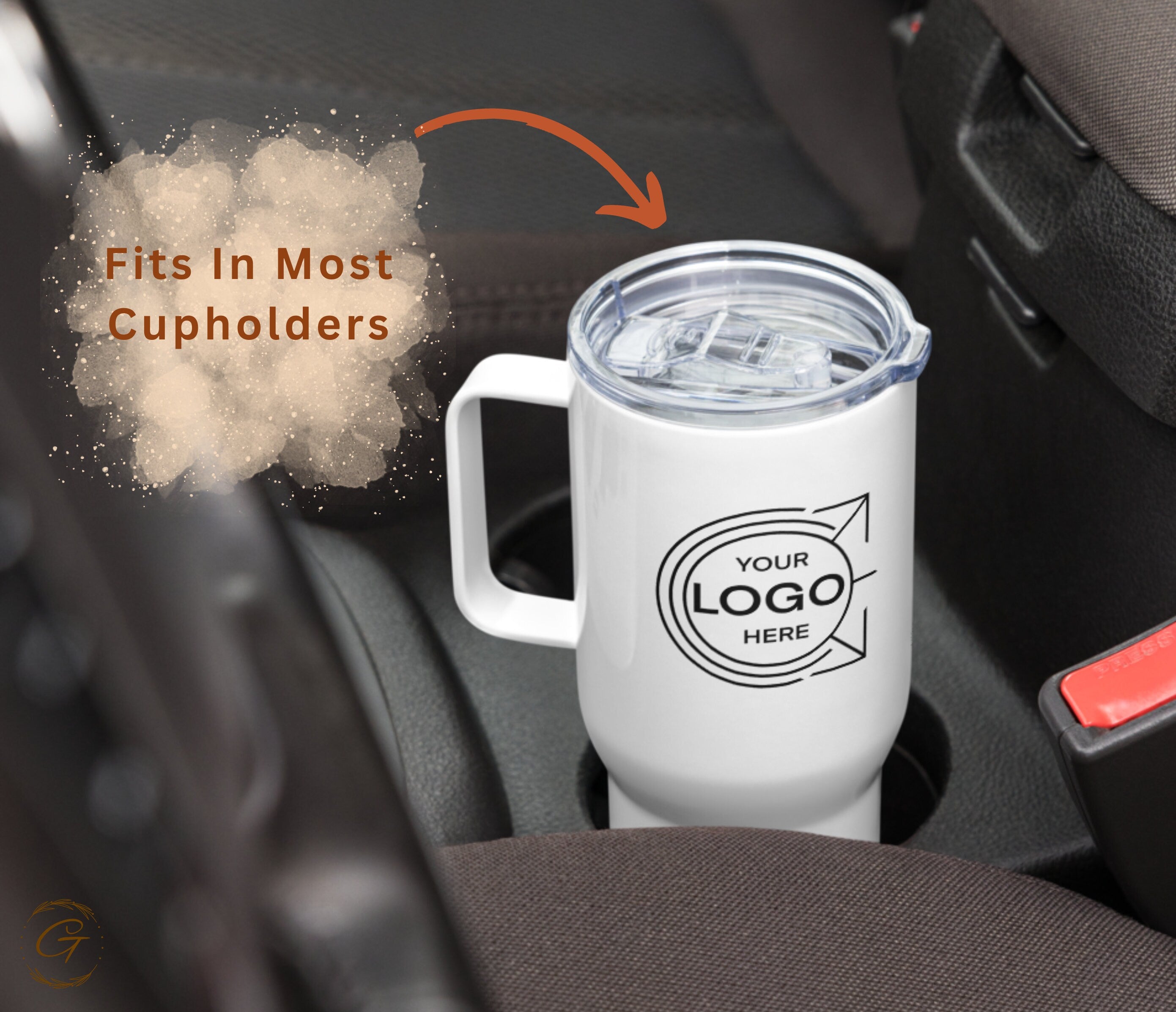 Personalized 25oz Travel Mug with Handle