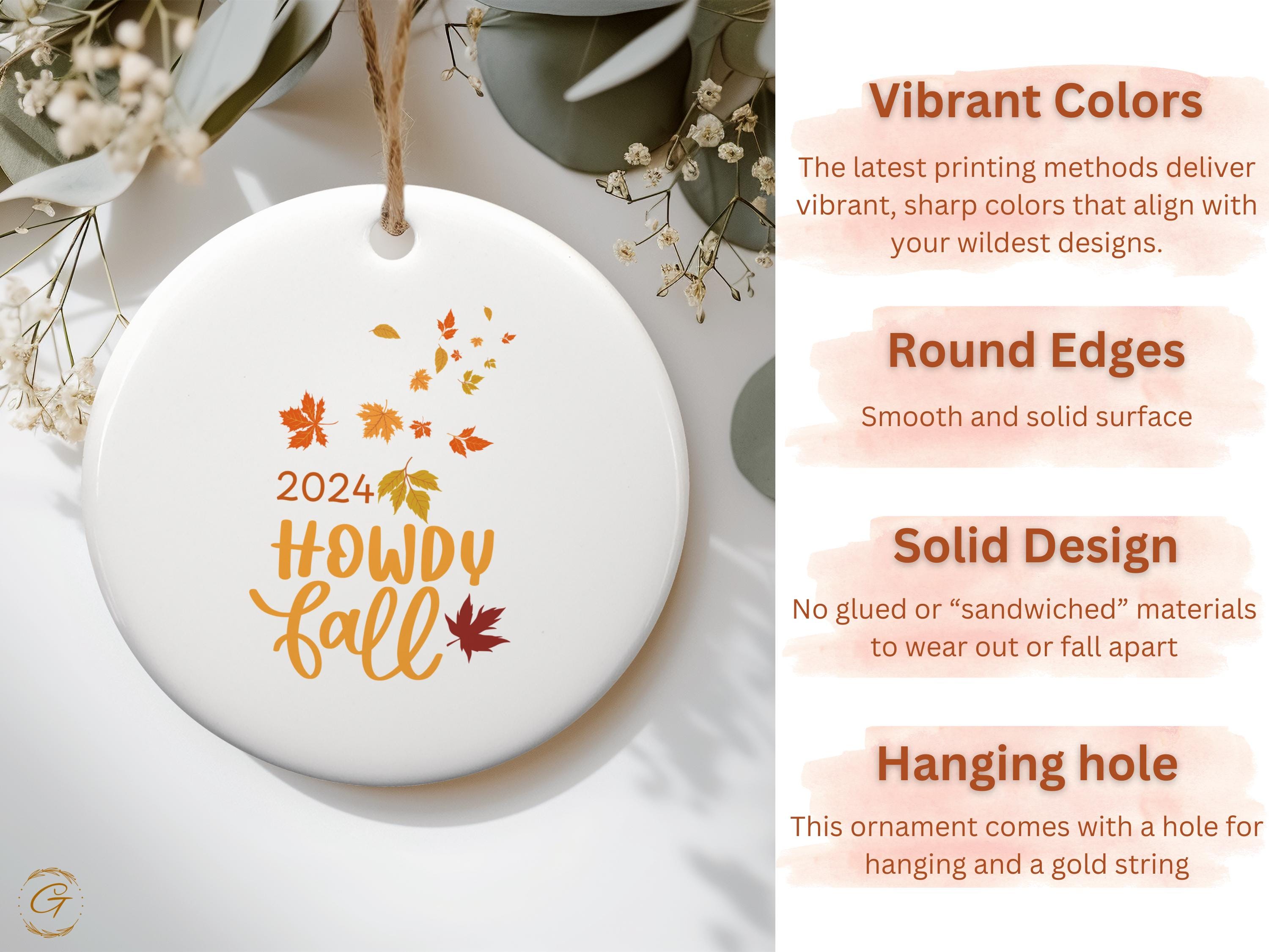 Thanksgiving Howdy Fall Ornaments, Autumn Decoration,  Seasonal Home Decor Fall Leaves Ornaments Thanksgiving Decor, Ideal Thanksgiving Gift