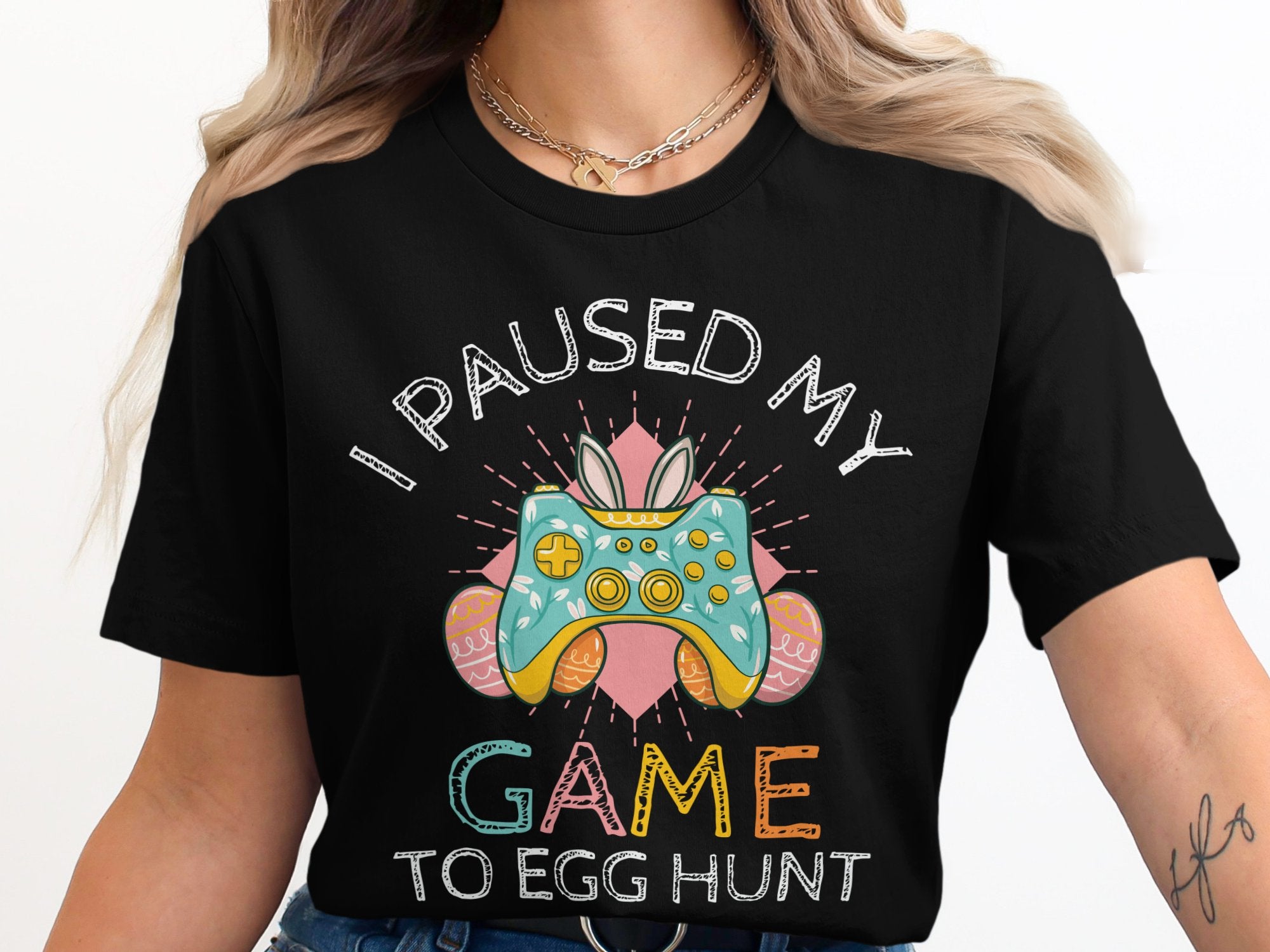 I Paused My Game To Egg Hunt Graphic Tee product type