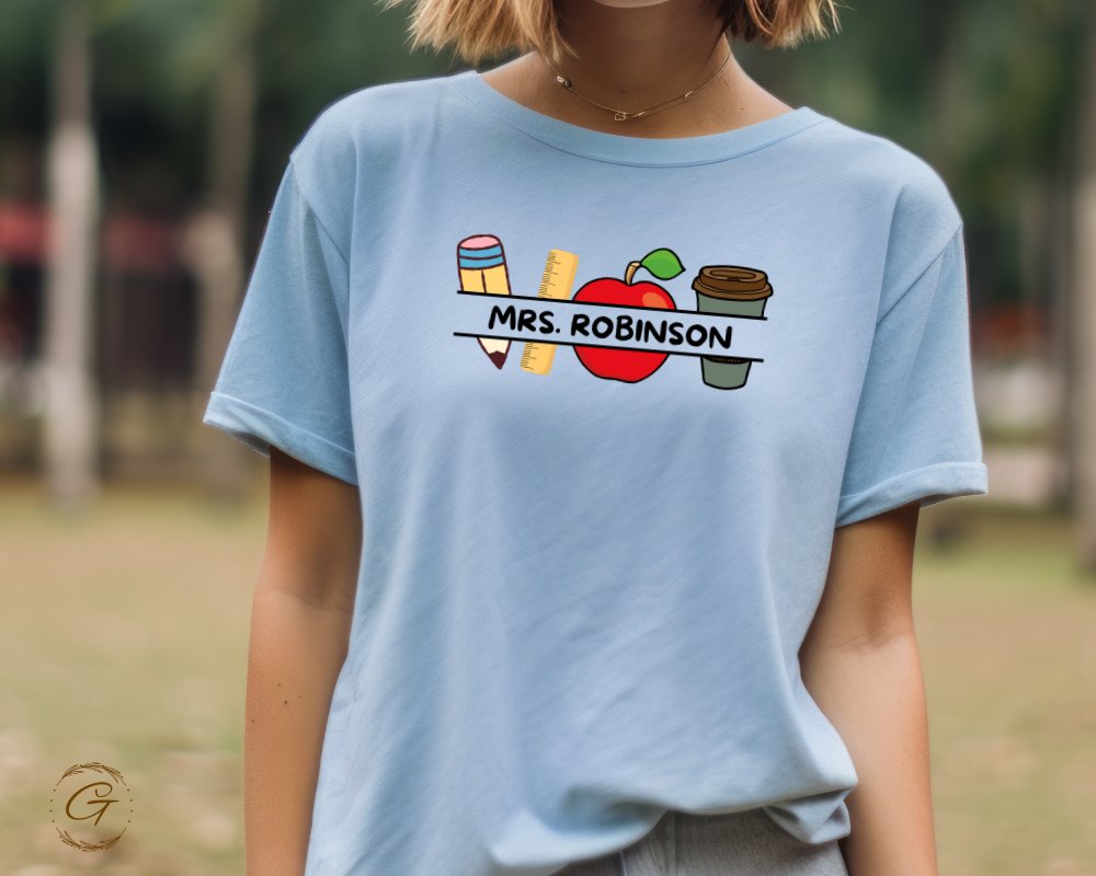 Fun Educational Theme Custom Teacher T-shirt product