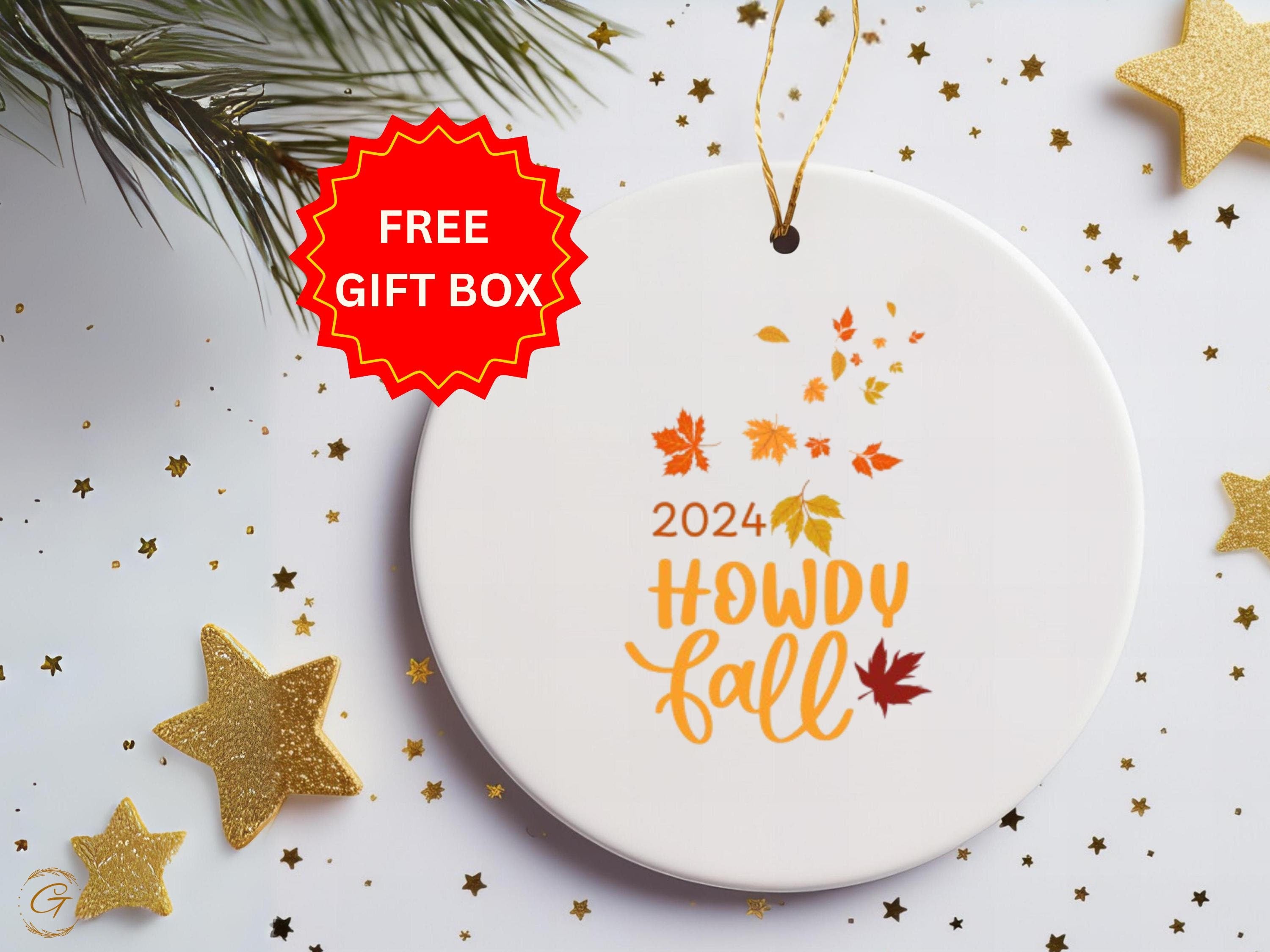 Thanksgiving Howdy Fall Ornaments, Autumn Decoration,  Seasonal Home Decor Fall Leaves Ornaments Thanksgiving Decor, Ideal Thanksgiving Gift