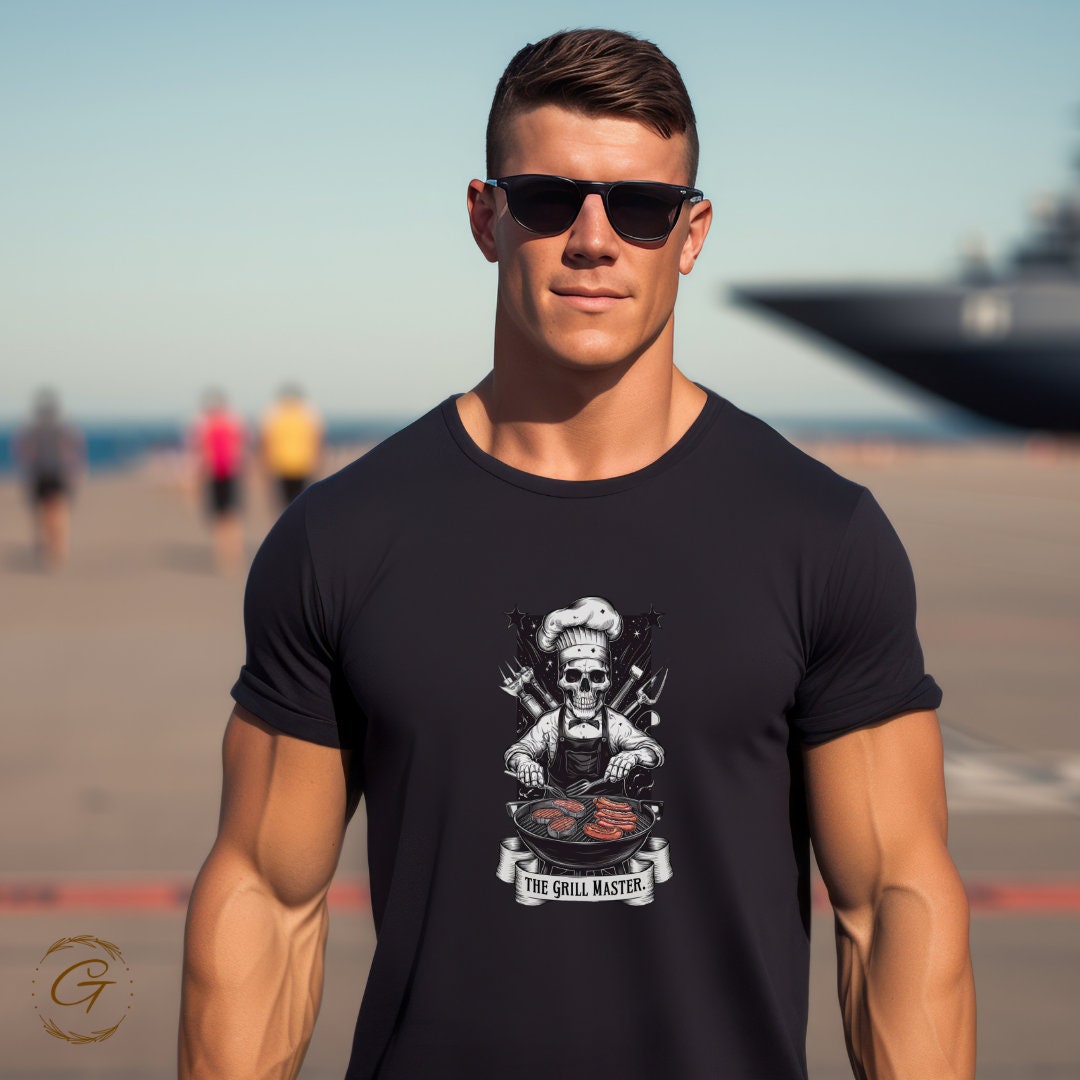 Grill Master Dad T-Shirt - Funny BBQ Cooking Tee for Fathers