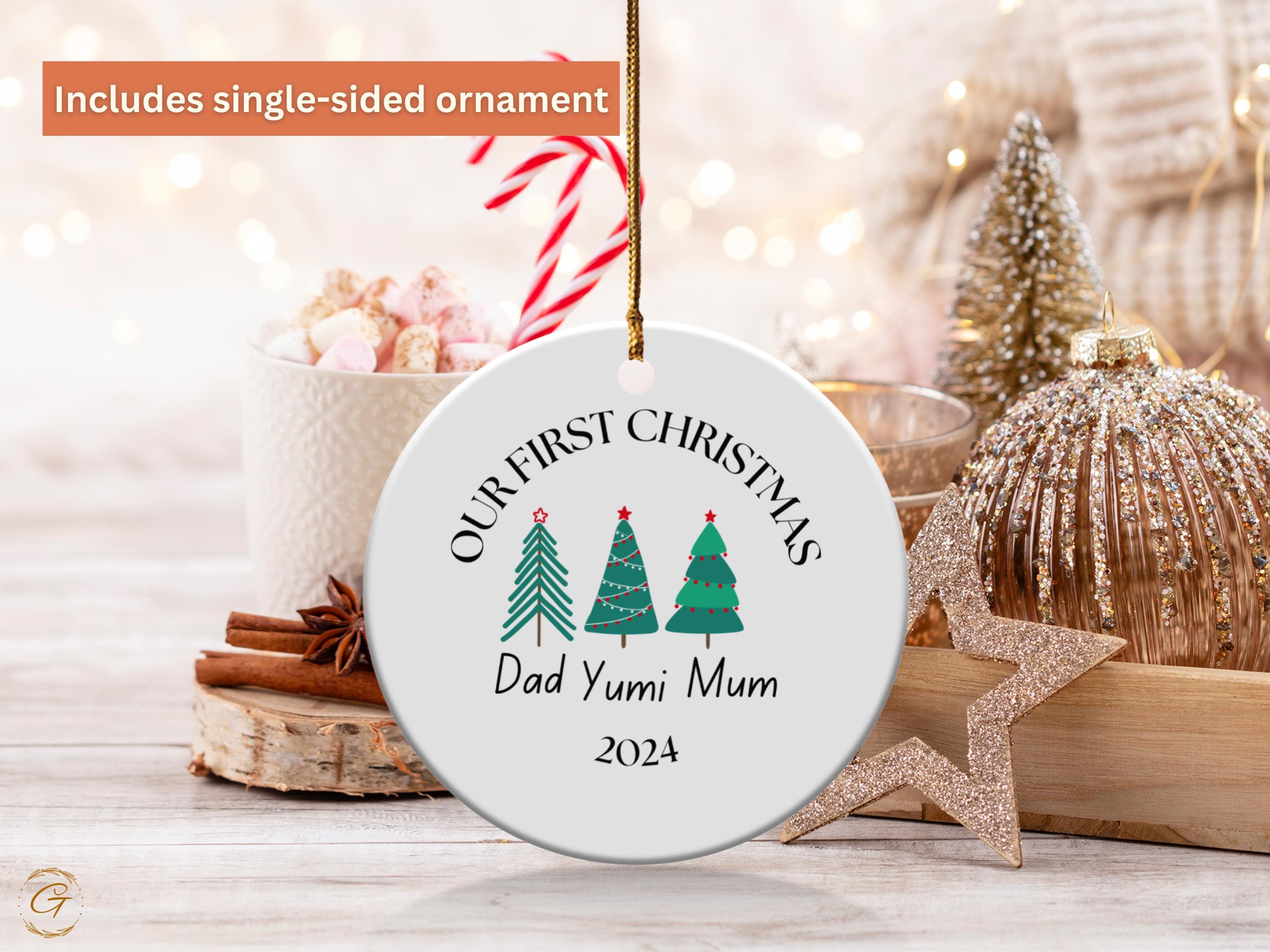 Custom Family First Christmas Ornament 2024, Personalized Family Holiday Decoration, Custom Christmas Tree, Keepsake Gifts New Home Ornament