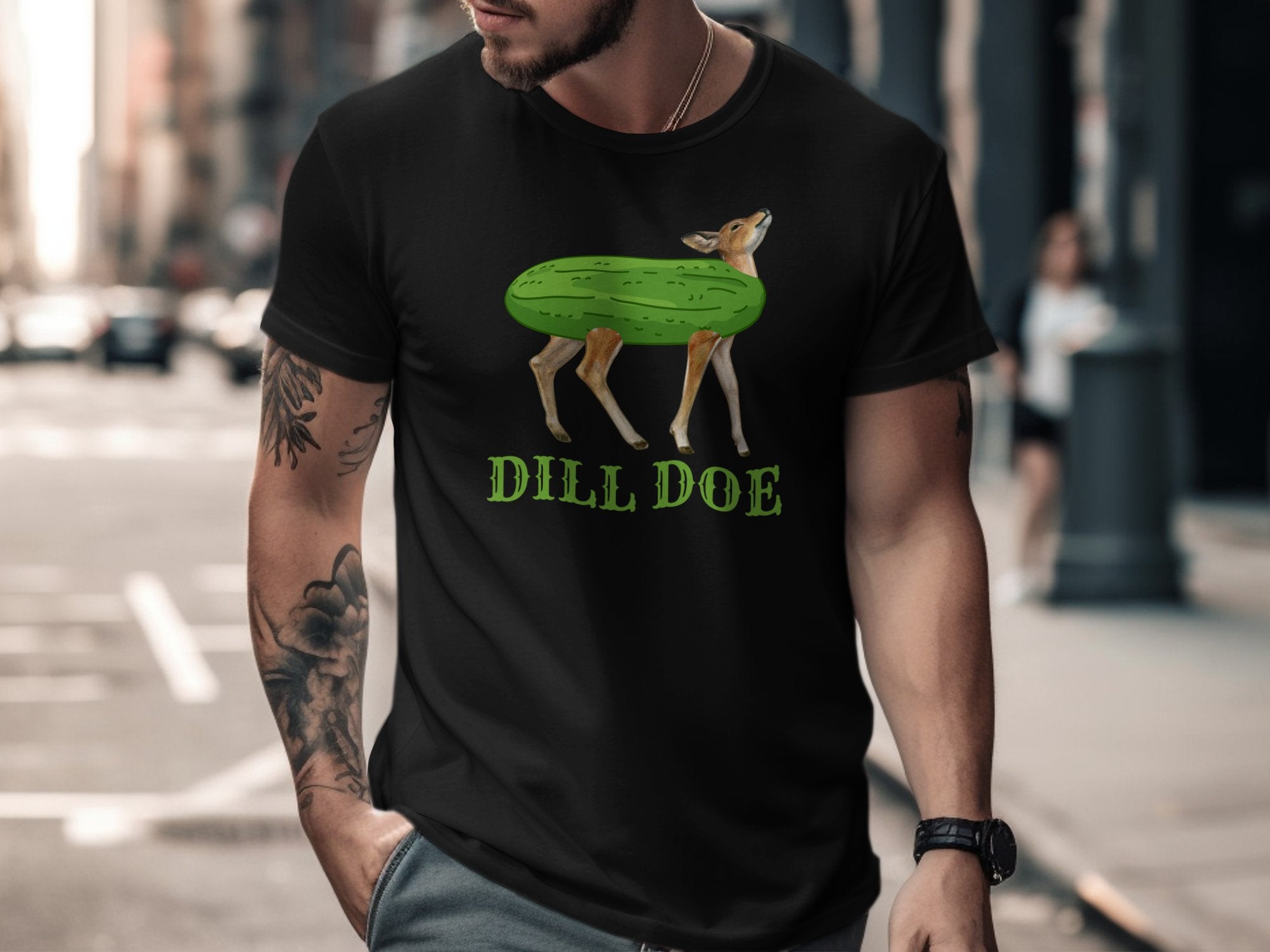 Funny Dill Doe Pickle Deer Graphic Tee Shirt product