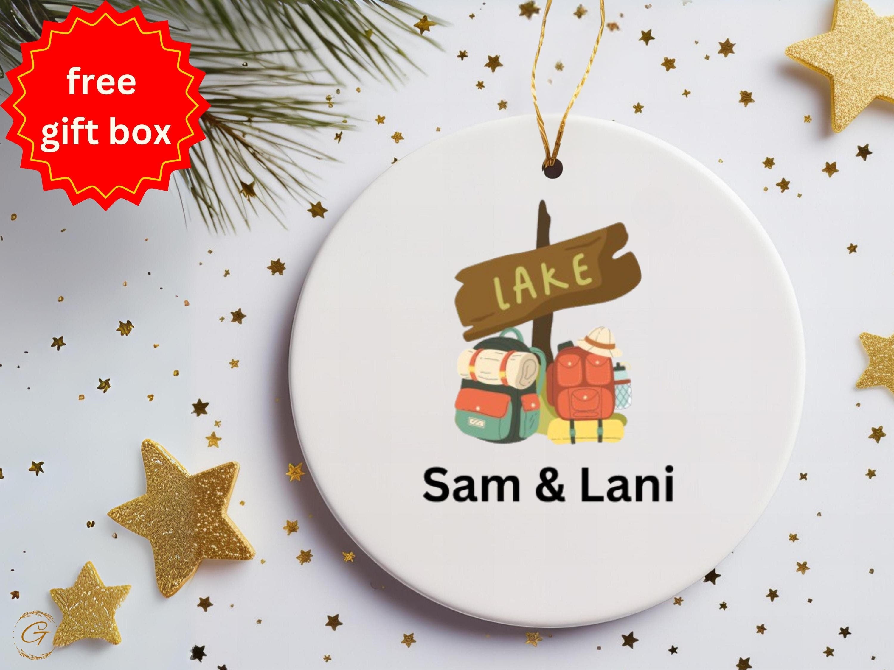 Custom Travelers Ornaments, Personalized Hiking Ornaments