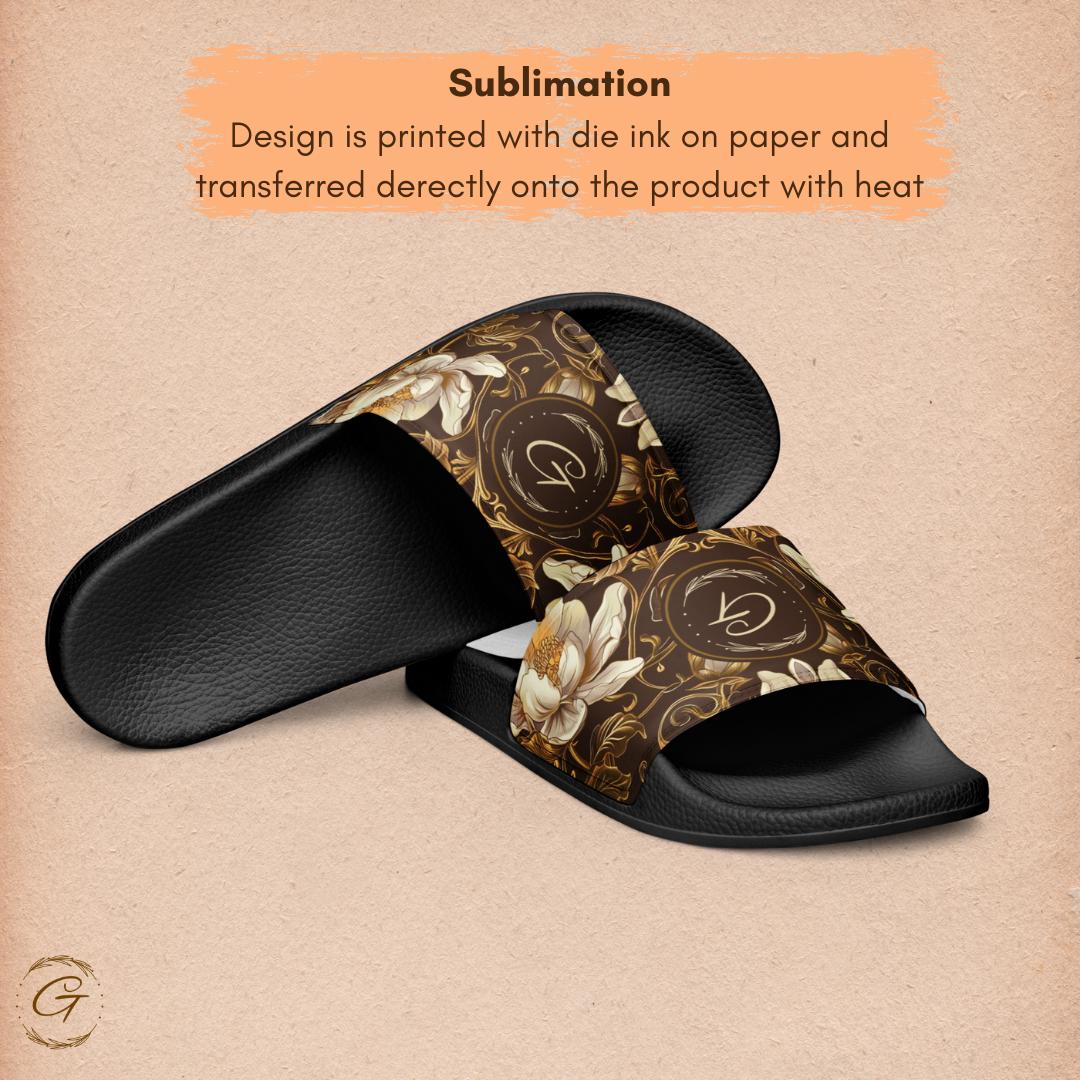 Magnolia Floral Design Stylish Men's Slides Men's Summer Slippers