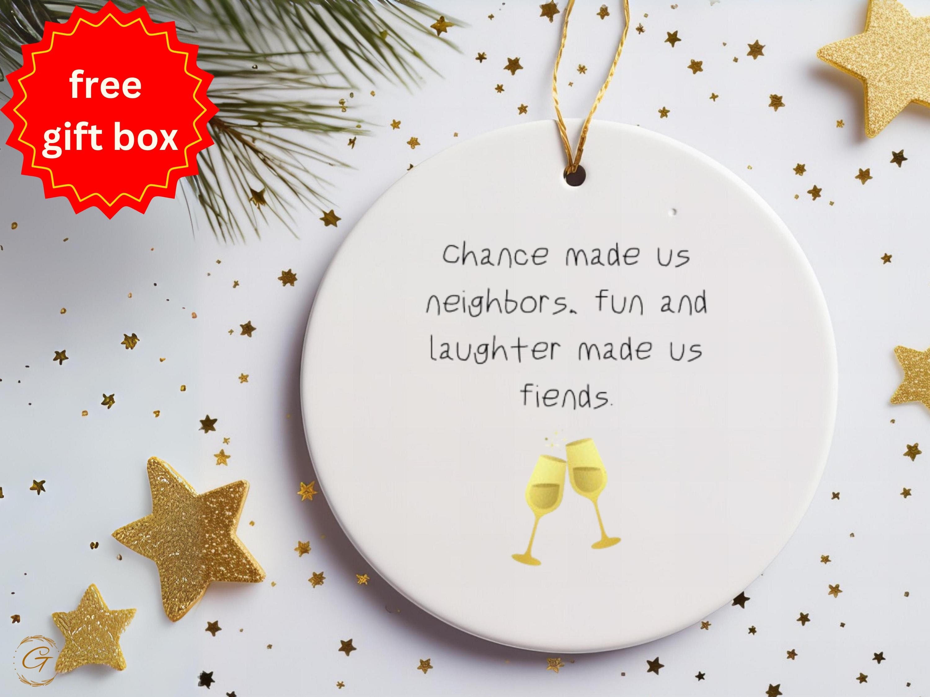 Personalized Gift for Neighbors Christmas Ornament, Unique Friends Gifts Treasure Finds, Christmas Tree Decor, Unique Best Gift for Neighbor