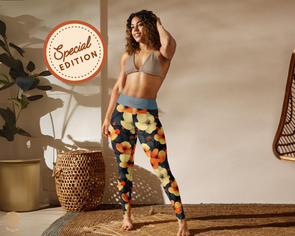 AOP Floral Yoga Leggings and Shorts -  All-Over Print
