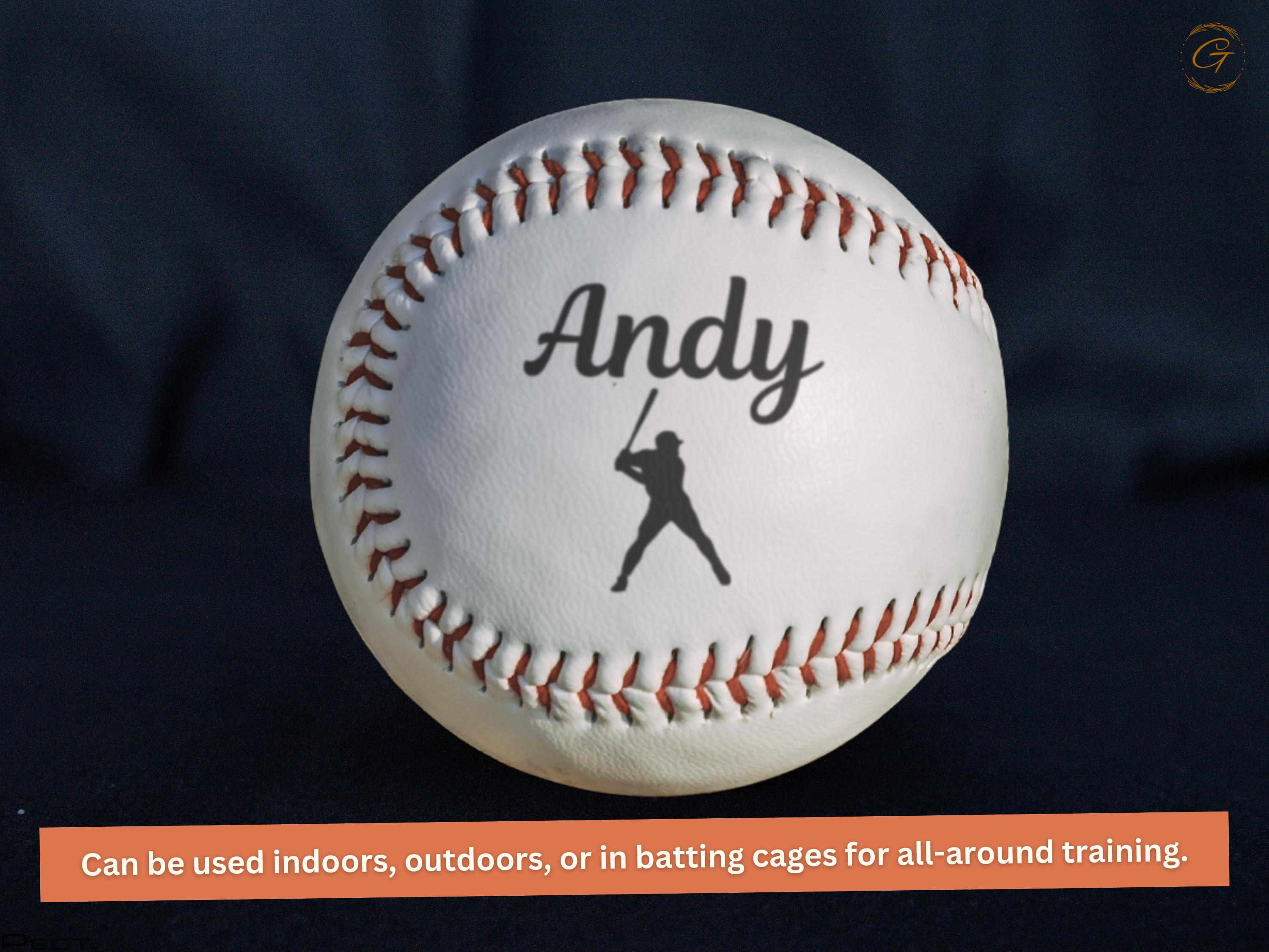 Custom Baseball Gift - Personalized with Name & Player Silhouette