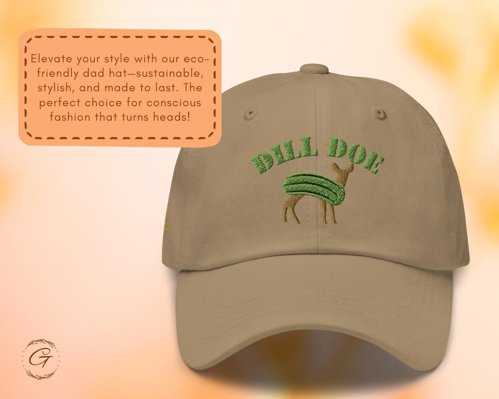 Dill Doe Dad Hat, Funny  Pickle Deer Baseball Cap