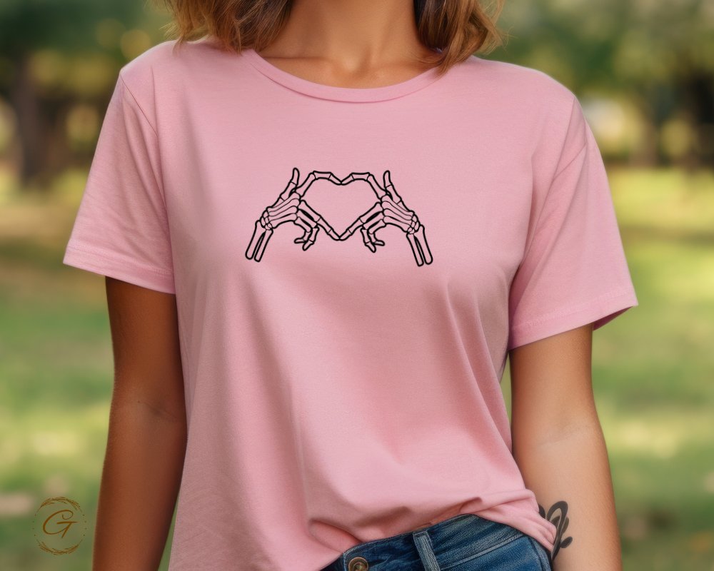 Skeleton Hands Heart Graphic T-shirt product