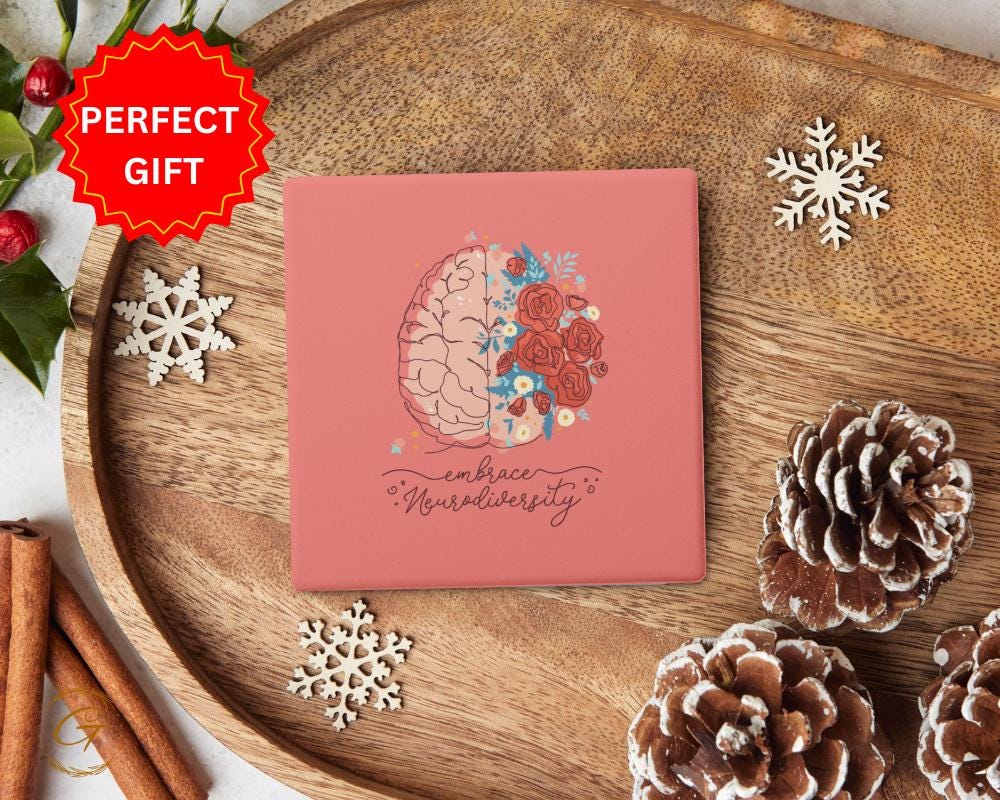 Embrace Neurodiversity Square Soapstone Coasters