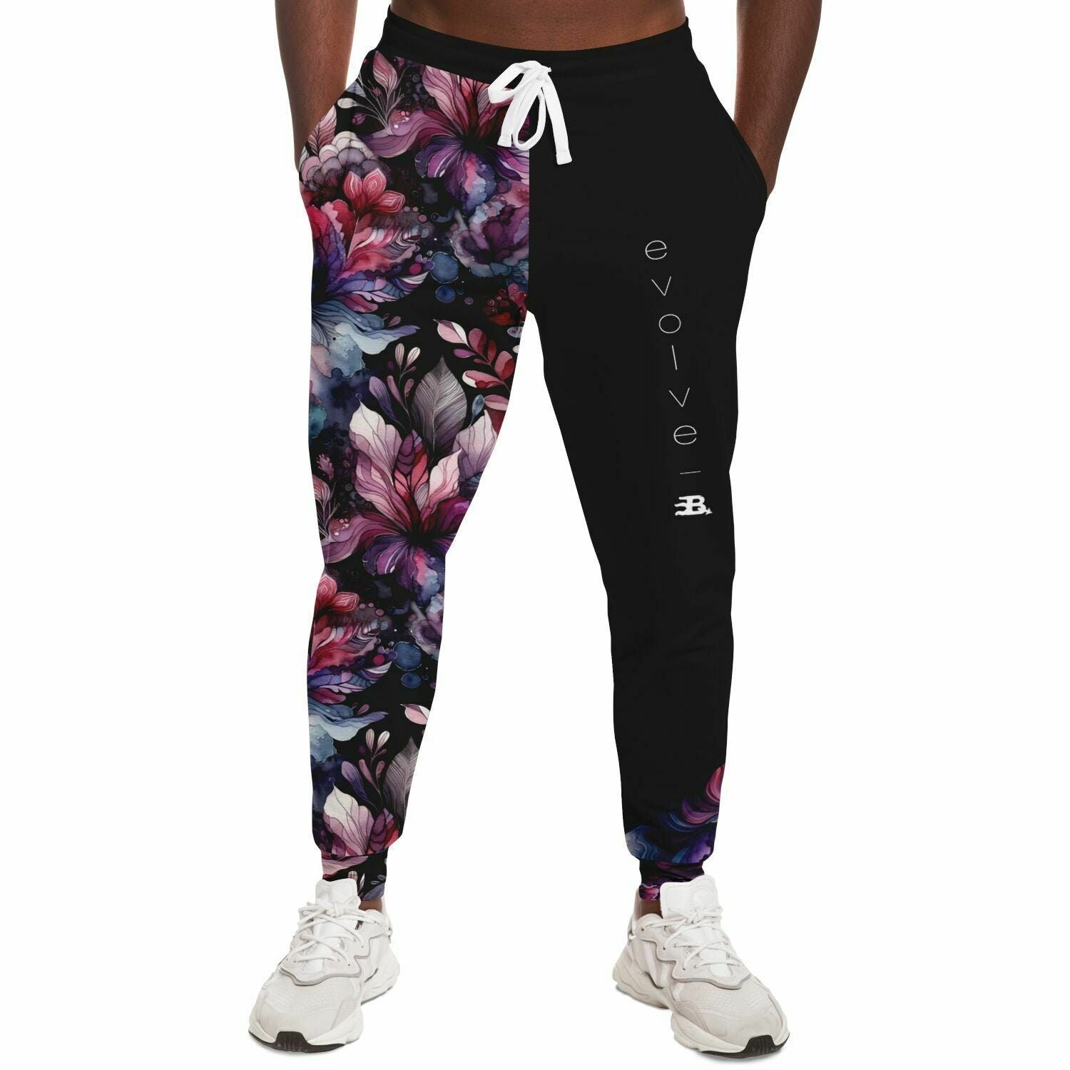 Evolve Floral Print Joggers – Abstract Watercolor Sweatpants