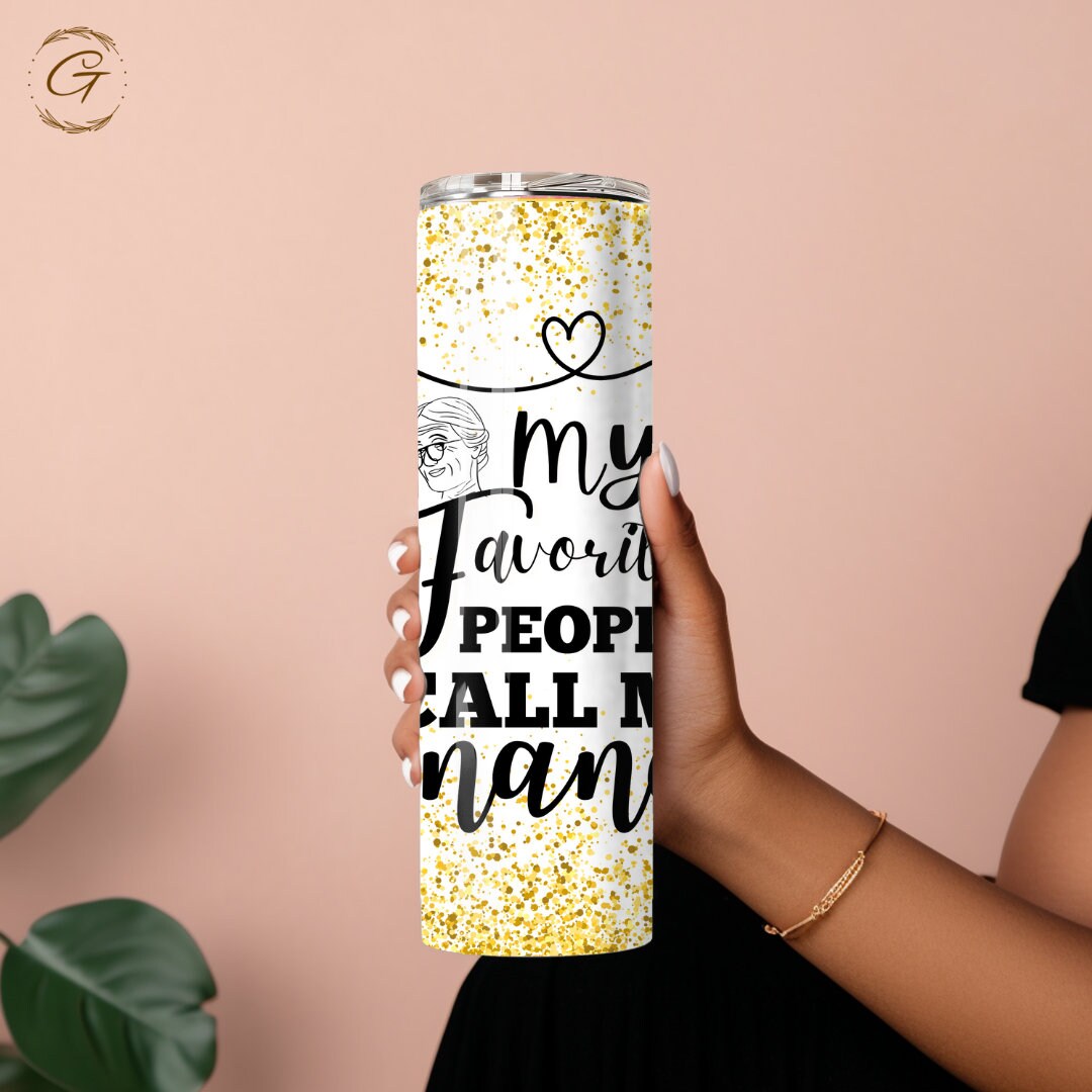Nana Gliterry Gold Nana 20oz Tumbler