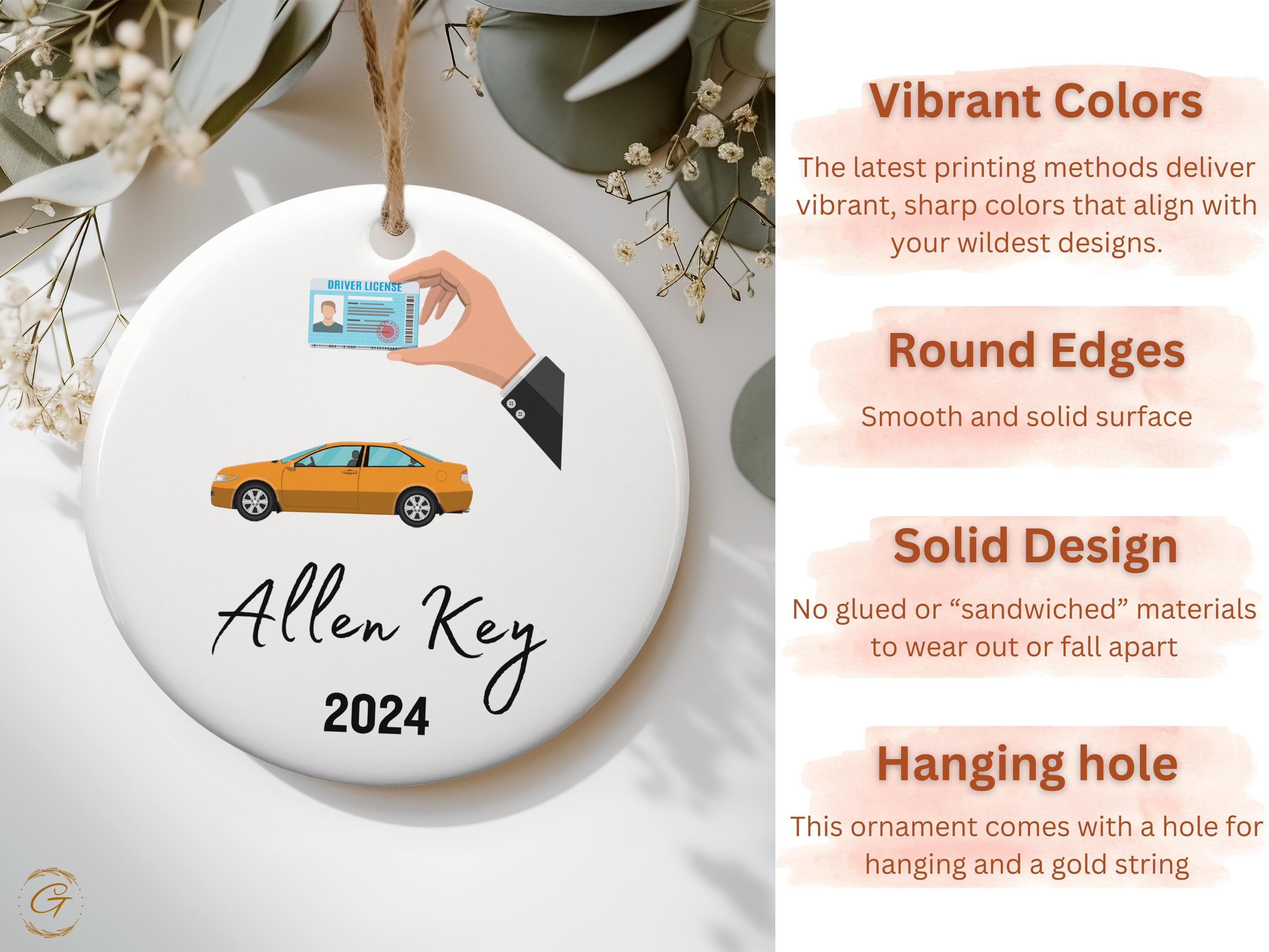 Personalized New Driver 2024 Car Ornament, 2024 Drivers License, Perfect for Car Collectors and Enthusiasts, Limited Edition, Newbie Drivers